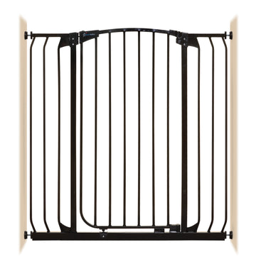 Chelsea Extra Tall and Wide 38-42.5in Auto Close Metal Baby Gate - Black