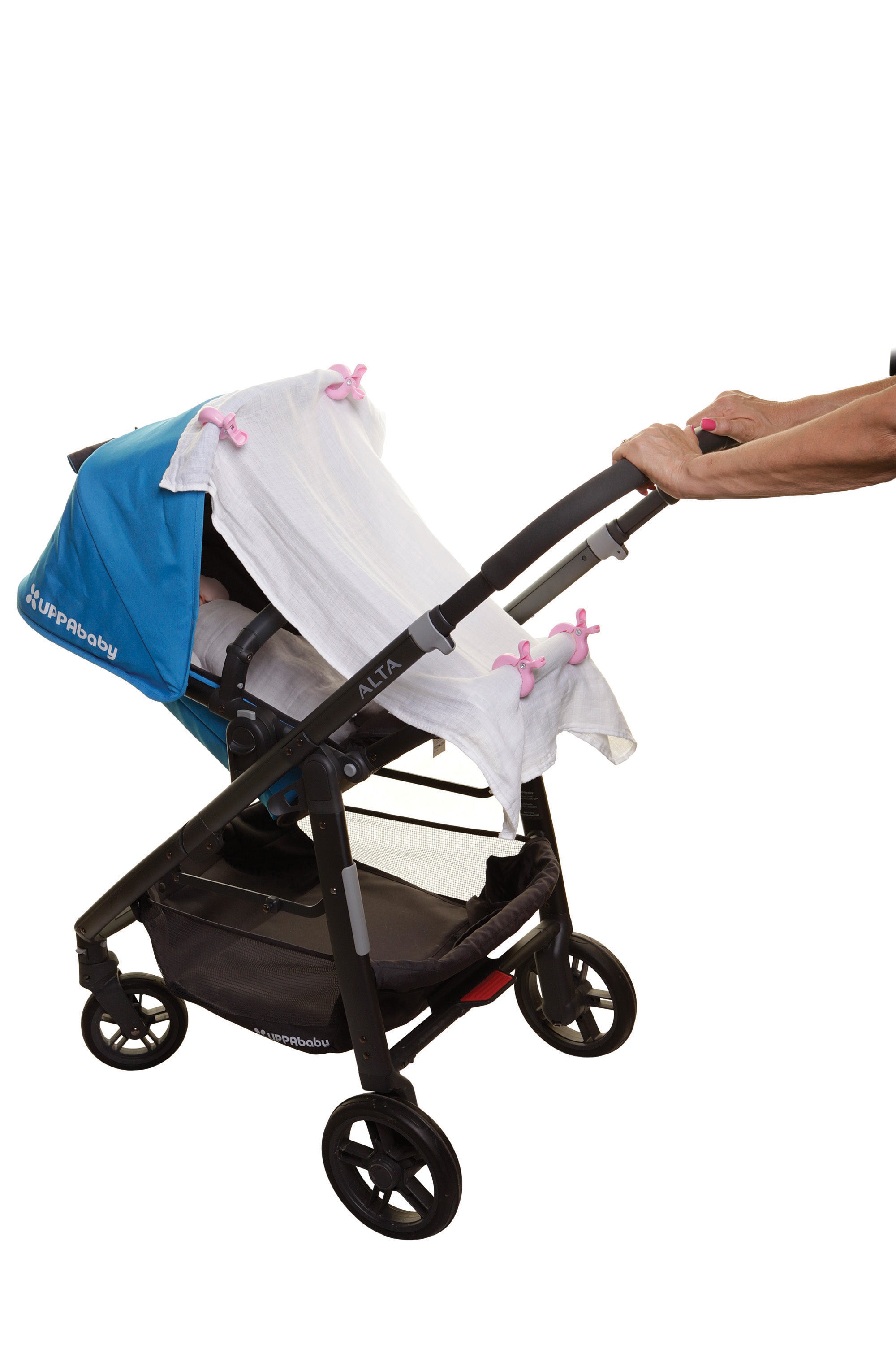 Strollerbuddy¨ Stroller Clips 4 Pack - Pink