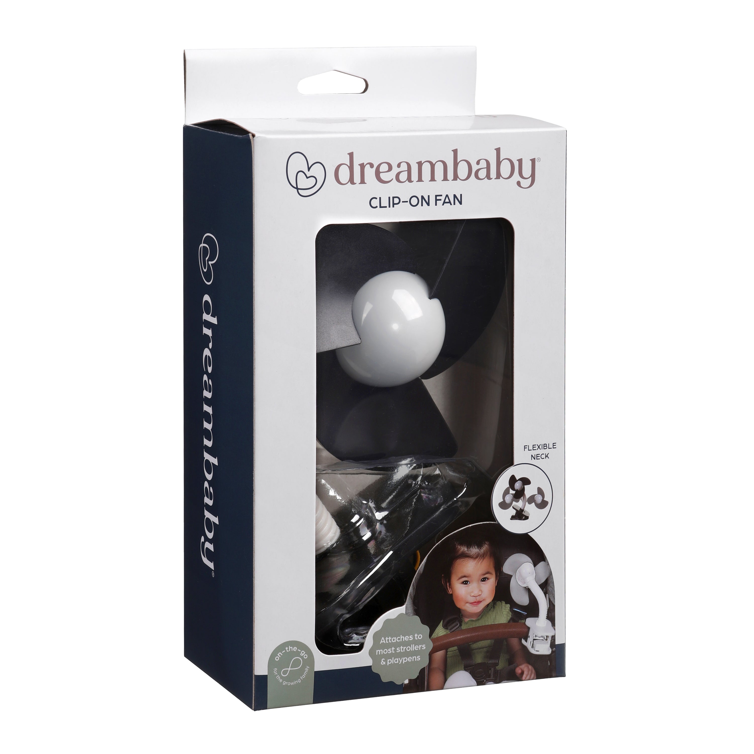 Stroller Fan Grey With Black Foam