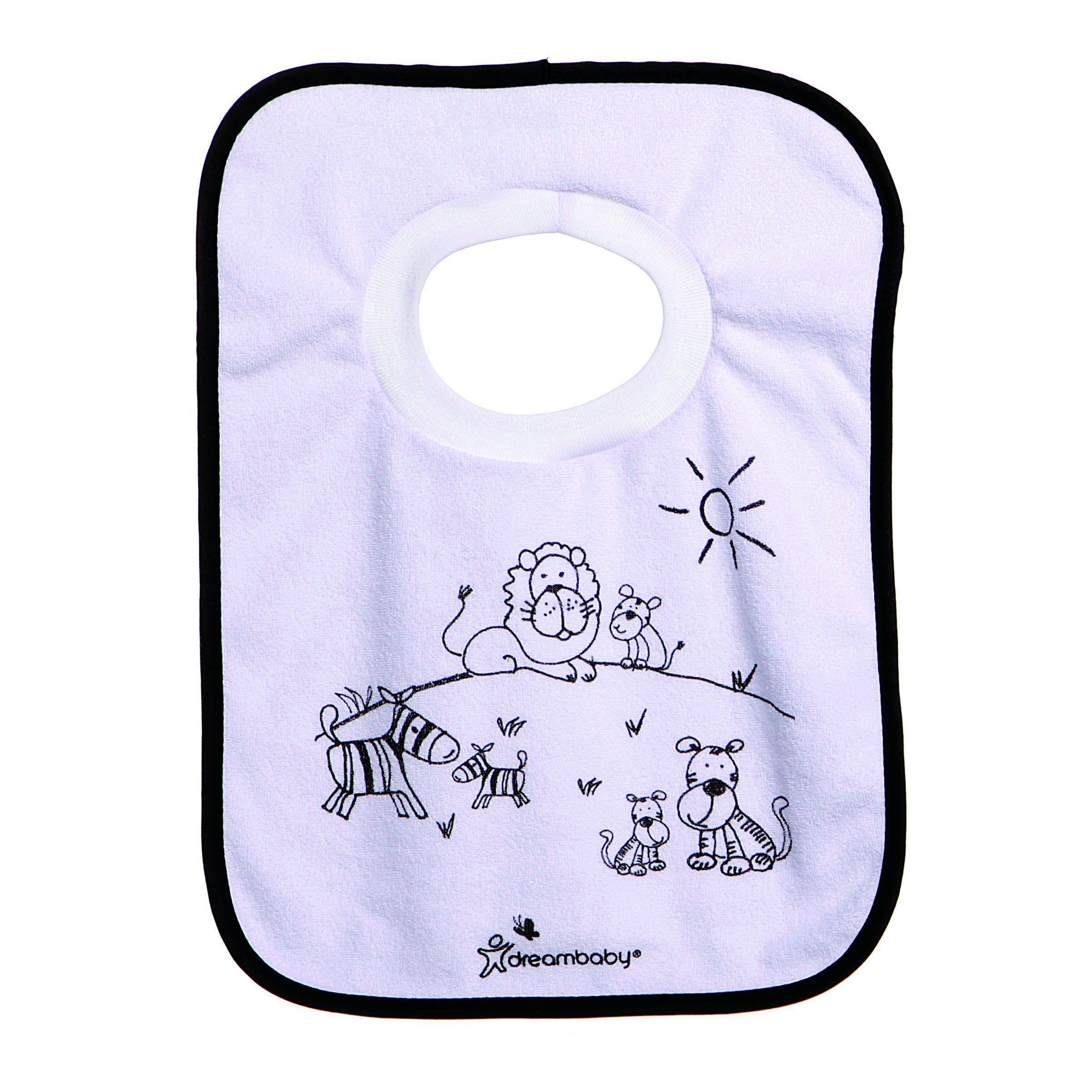Dreambaby® Terry Cloth Pull-Over Bibs Jungle 4 Pack