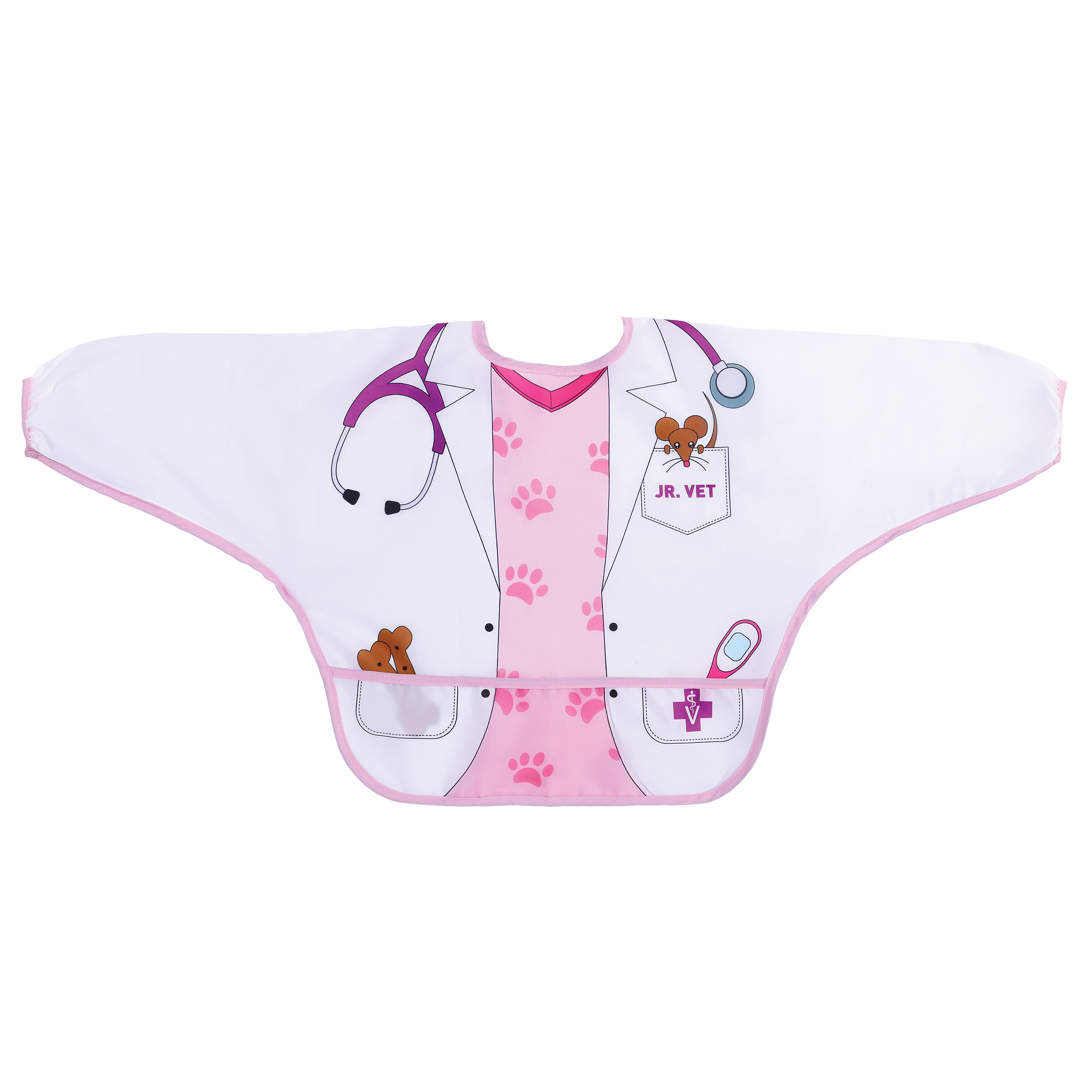 Food & Fun Character Bibs/Smocks With Sleeves 2 Pack - Fairy & Vet