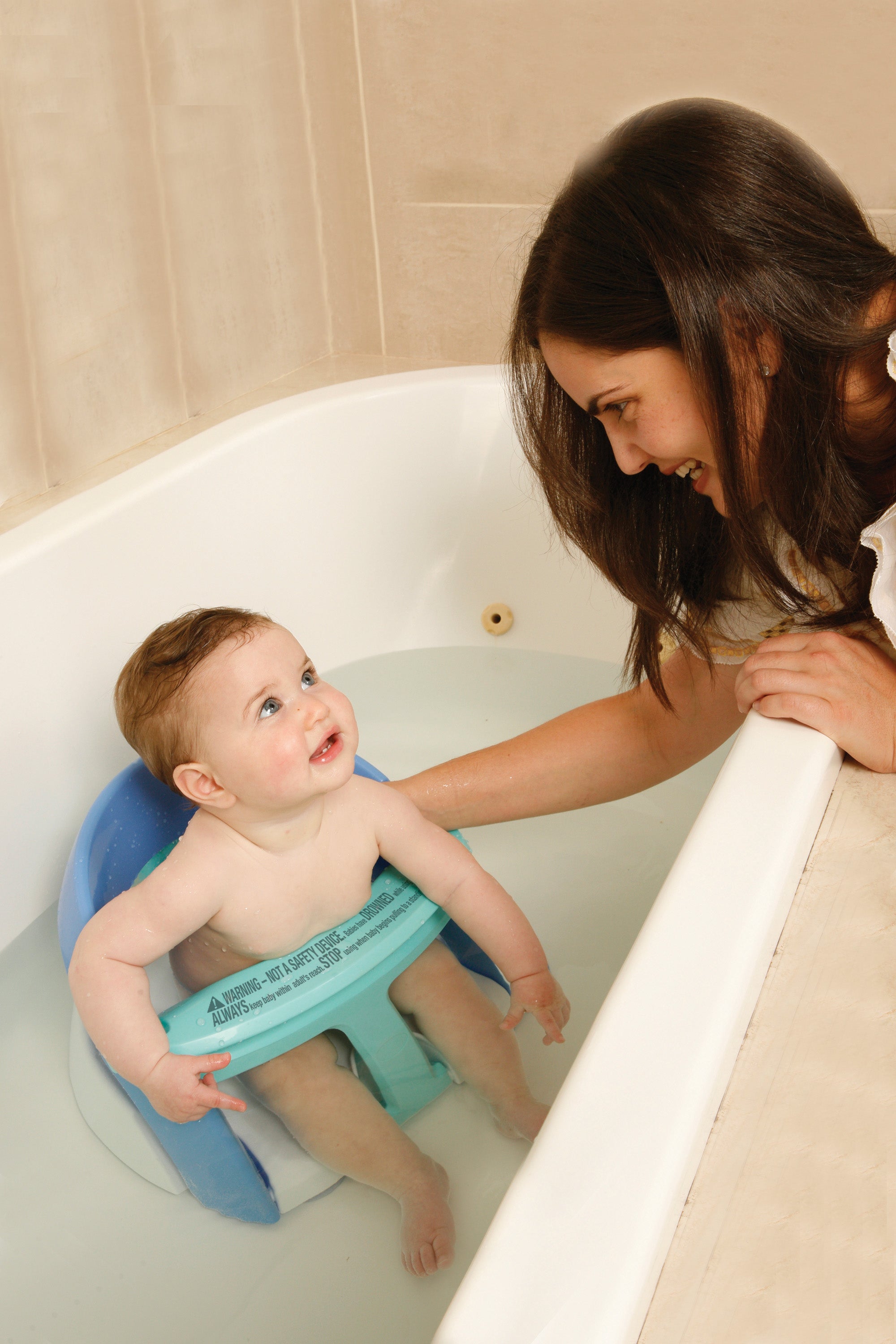 Dreambaby Baby Bath Seat | Non-Slip Suction 5–10 Months | Aqua/Blue
