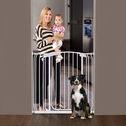 Chelsea Extra Tall 28-42.5in Auto Close Metal Baby Gate - White
