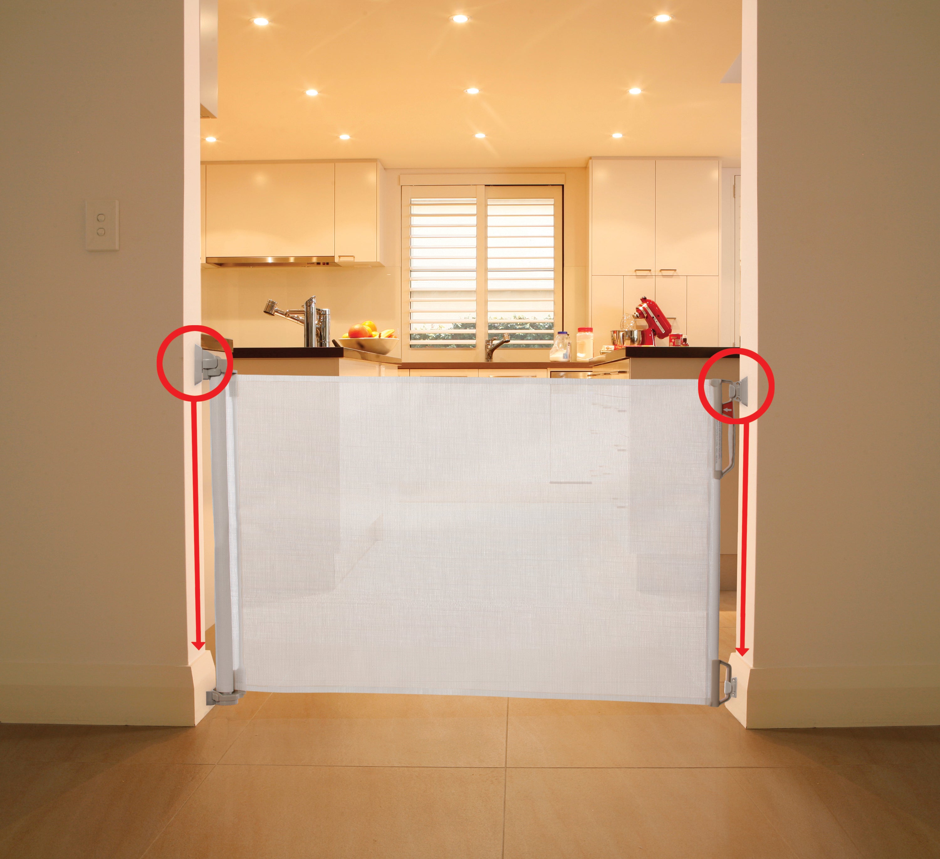 Baseboard Kit For Retractable Gate White