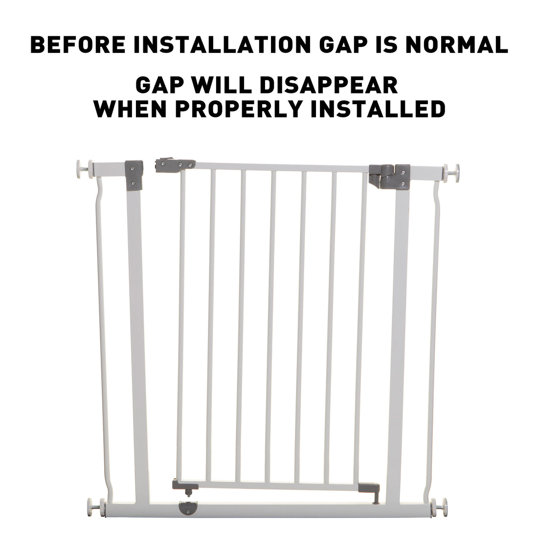 Liberty Security Gate With Smart Stay-Open Feature- White