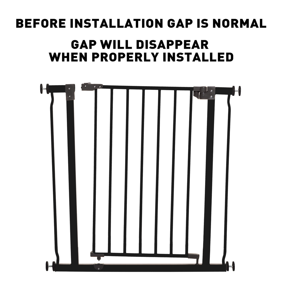Liberty 29.5-33In Easy Close Metal Baby Safety Gate - Black