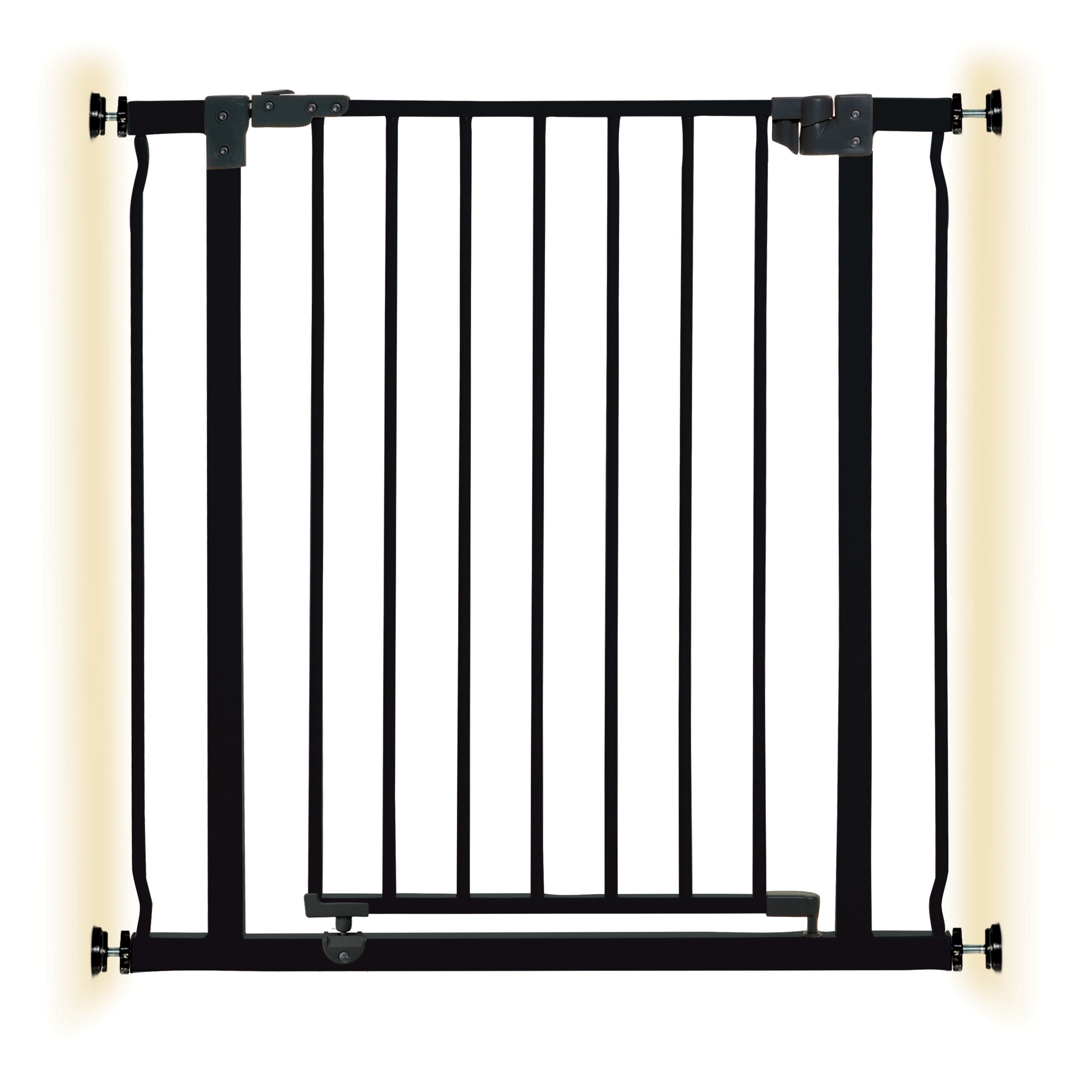 Liberty 29.5-33In Easy Close Metal Baby Safety Gate - Black