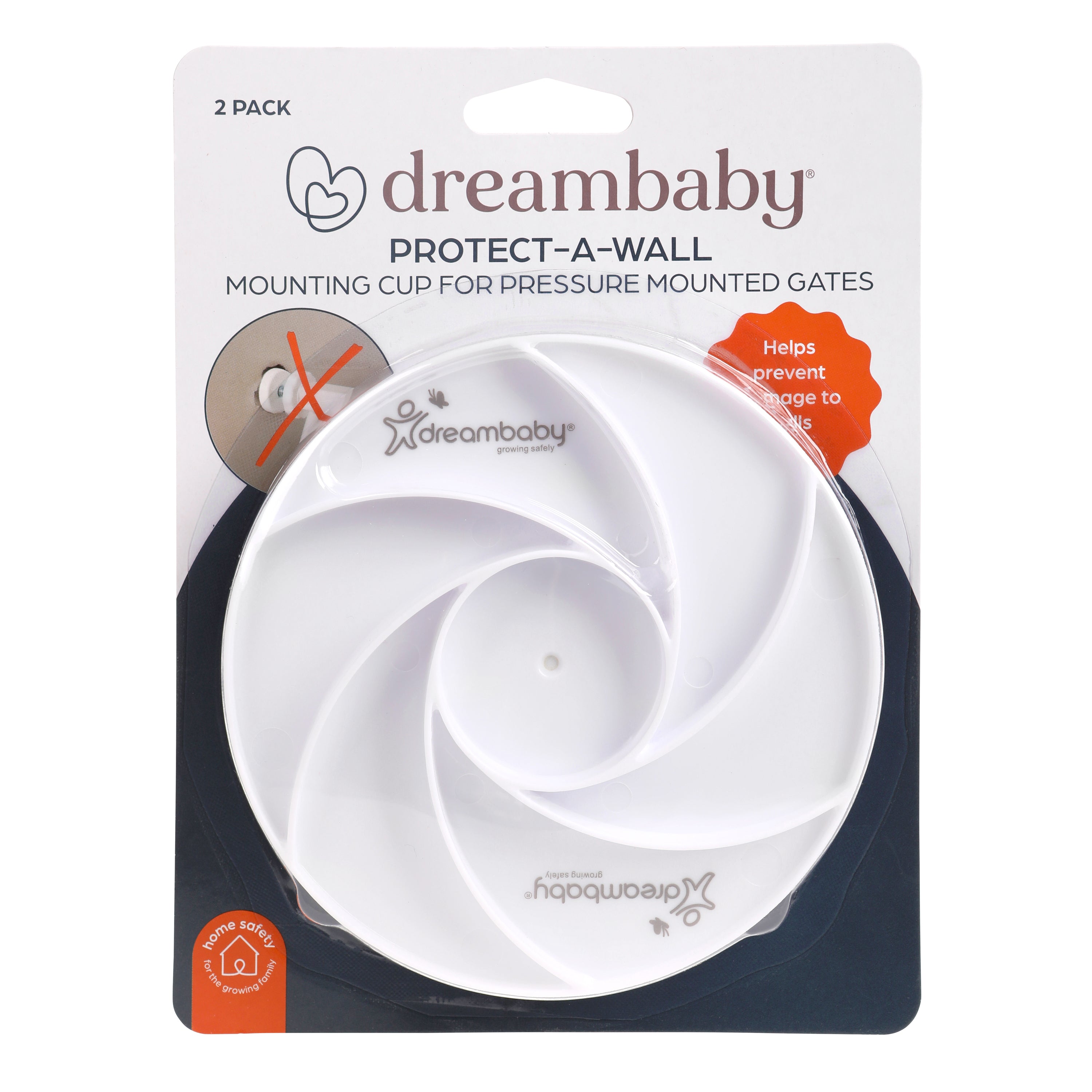 Dreambaby Protect-A-Wall® Mounting Cups - 2 Pack