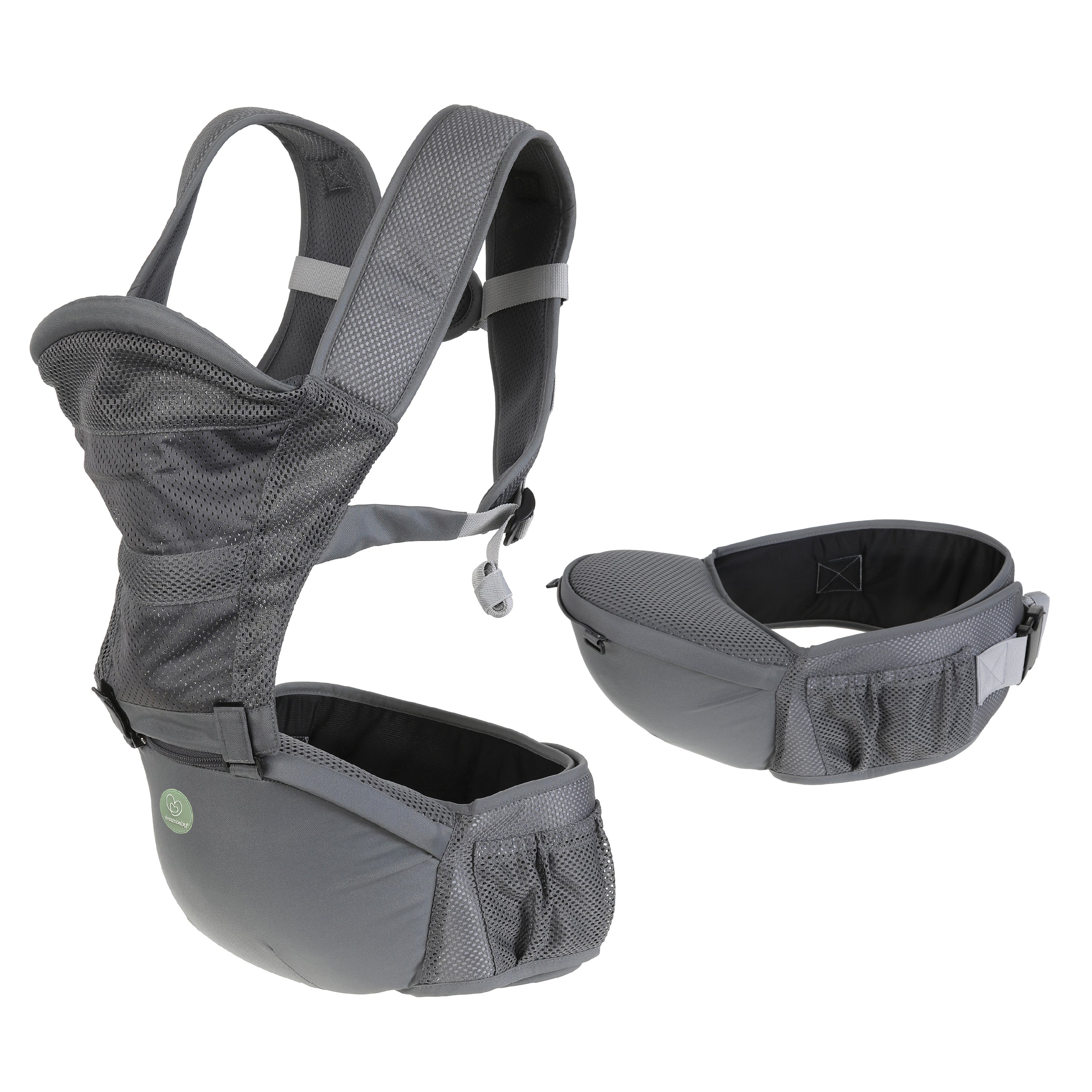 Elevate Carrier With Hip Seat Grey