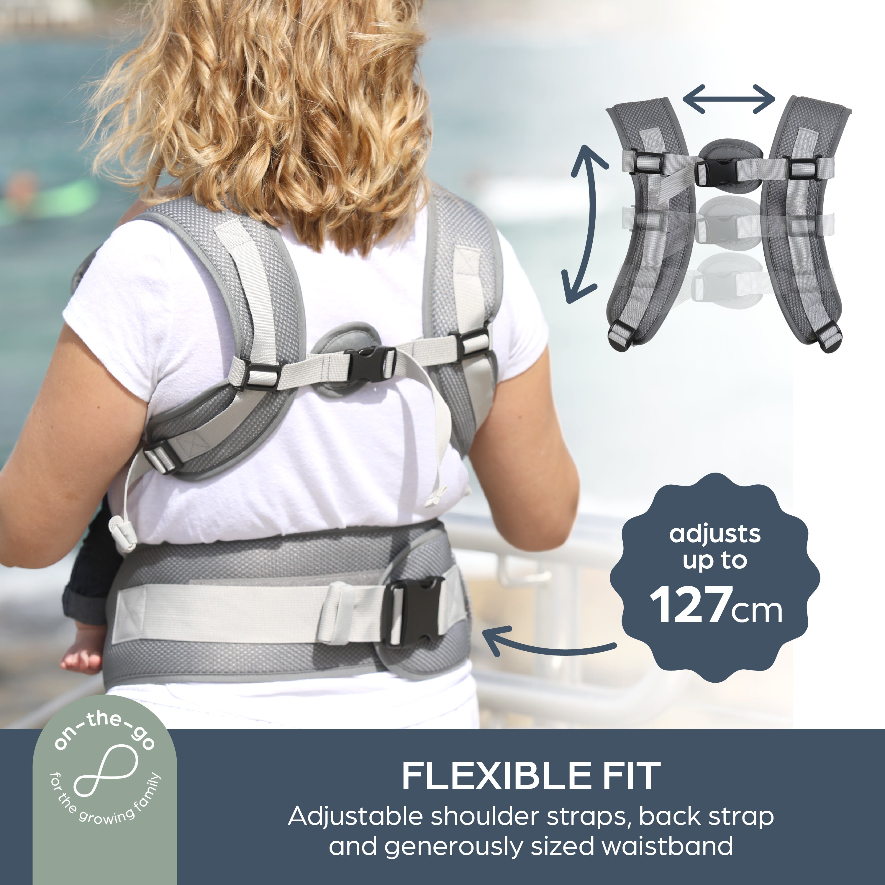 Elevate Carrier With Hip Seat Grey