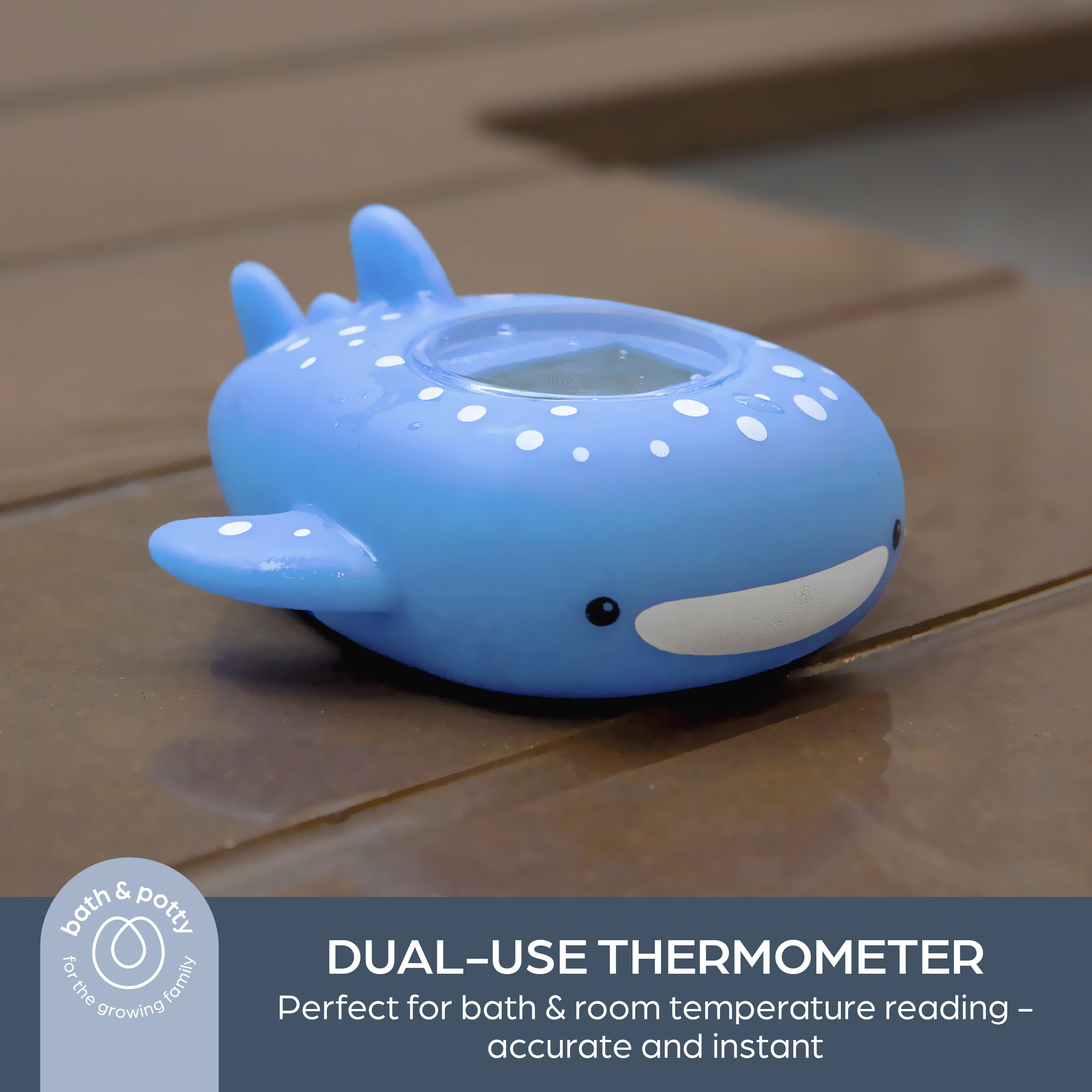 Room & Bath Thermometer USB - Whale