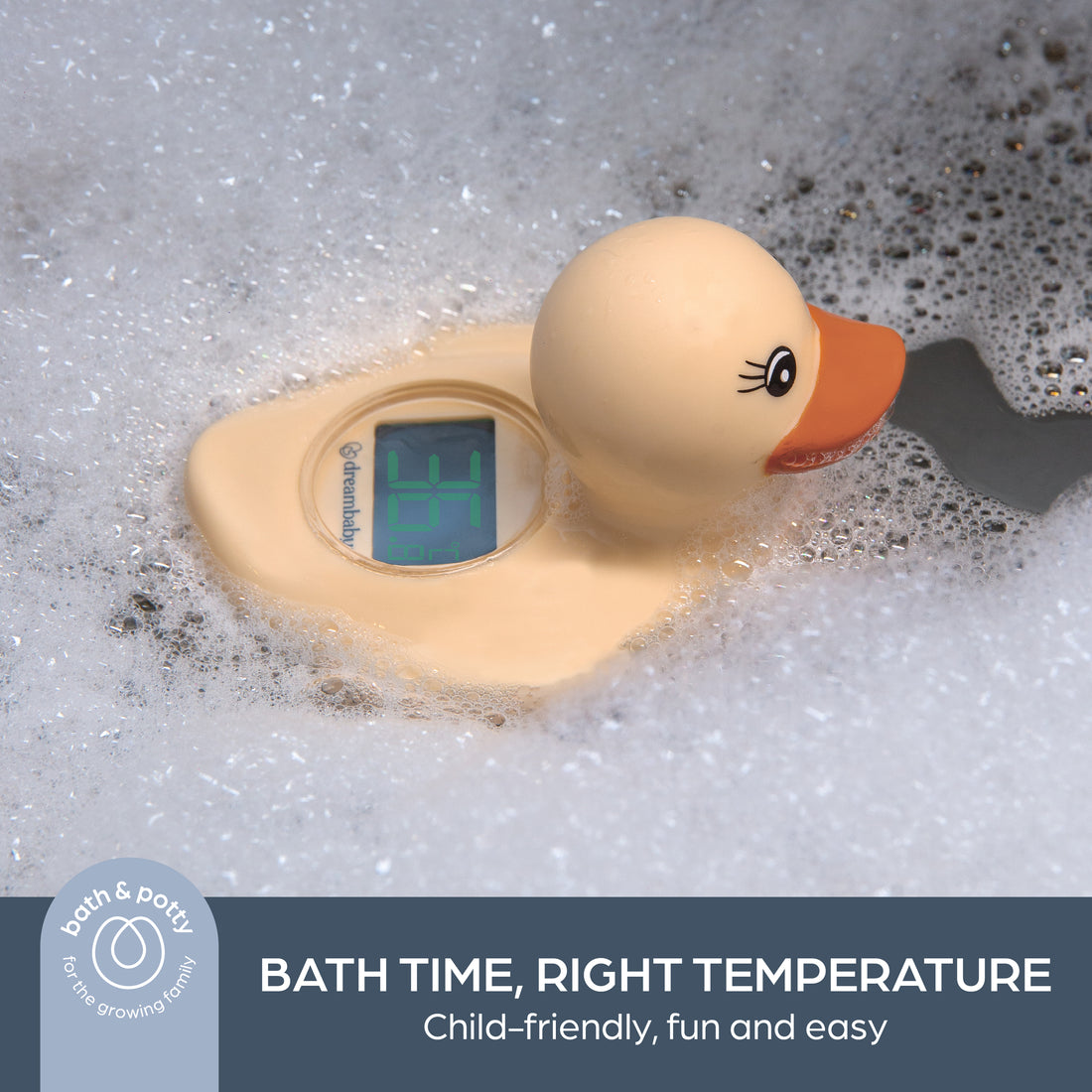 Room & Bath USB Thermometer Duck Peach
