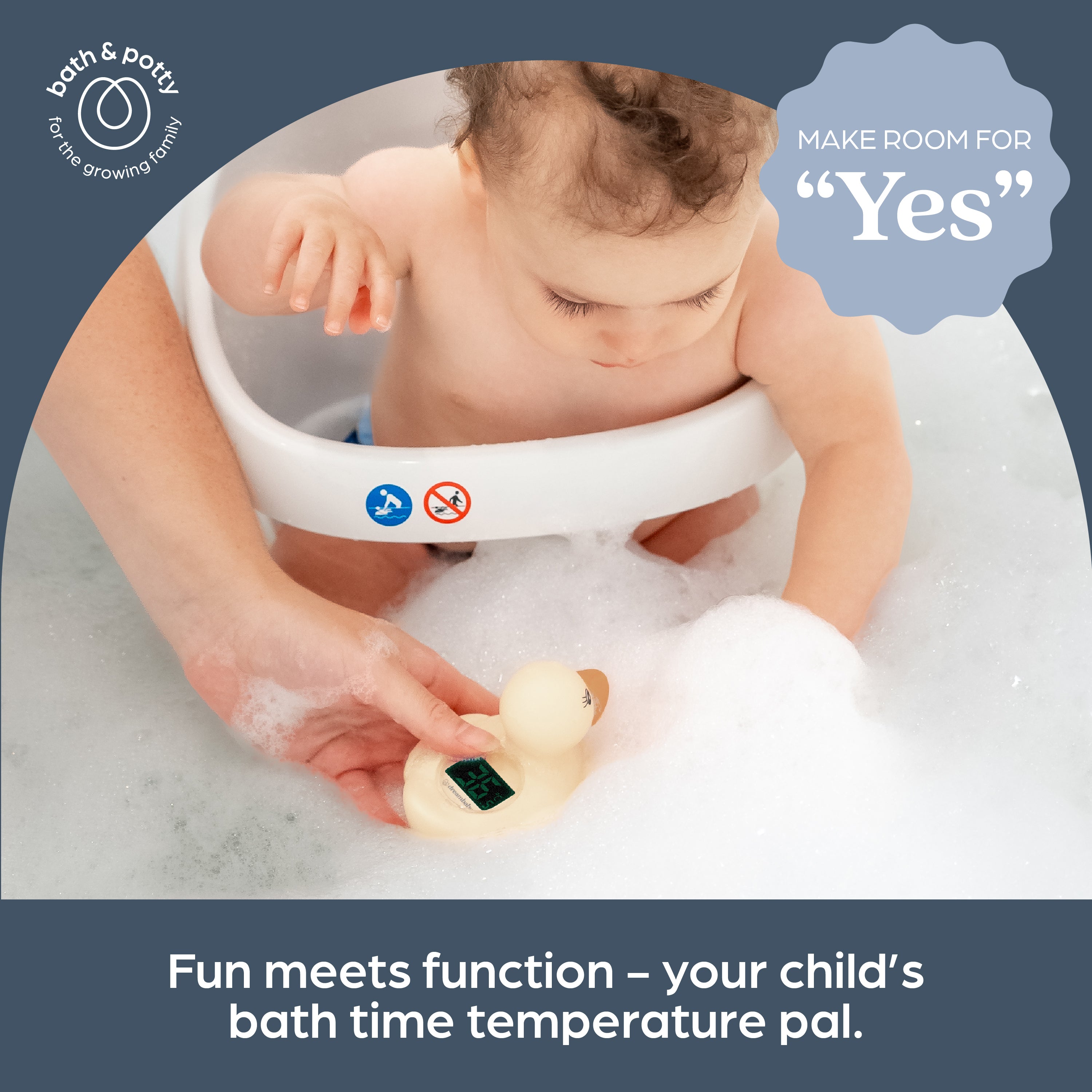 Room & Bath USB Thermometer Duck Peach