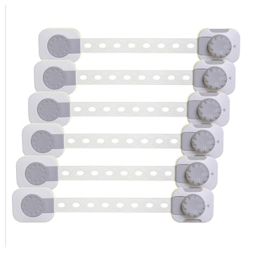 Twist 'N Lock Multi-Purpose Latch White/Grey Polybag 6 Pack