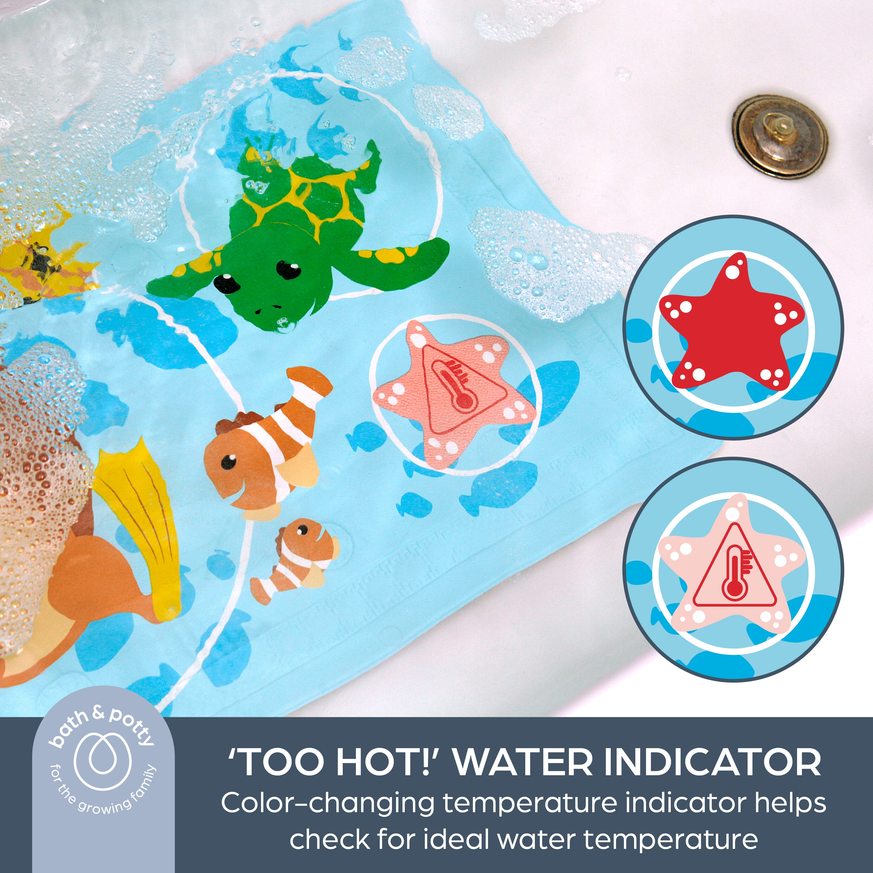 Bath Safety Kit - Bath Mat and Turtle Thermometer