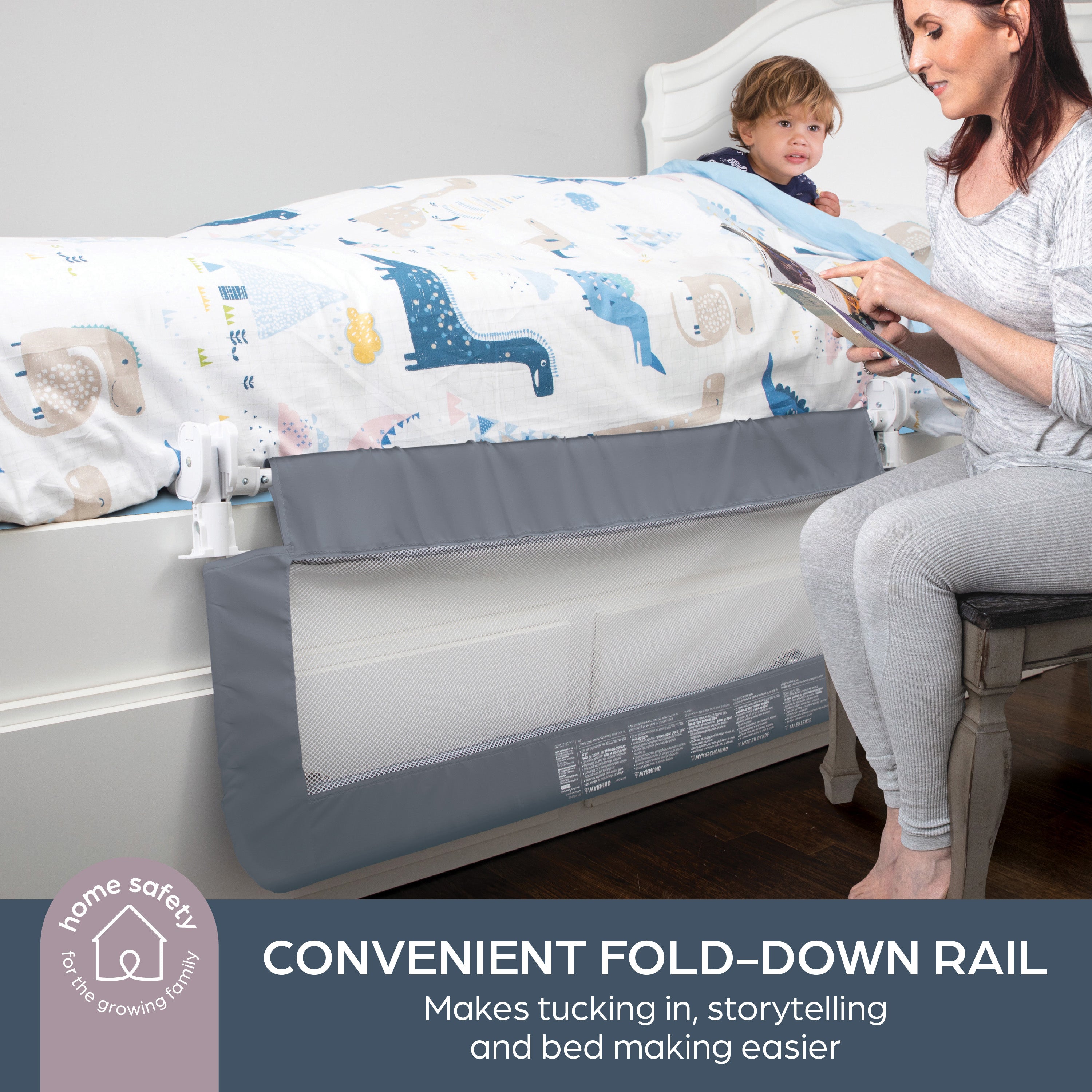 Prague Bed Rail - Grey