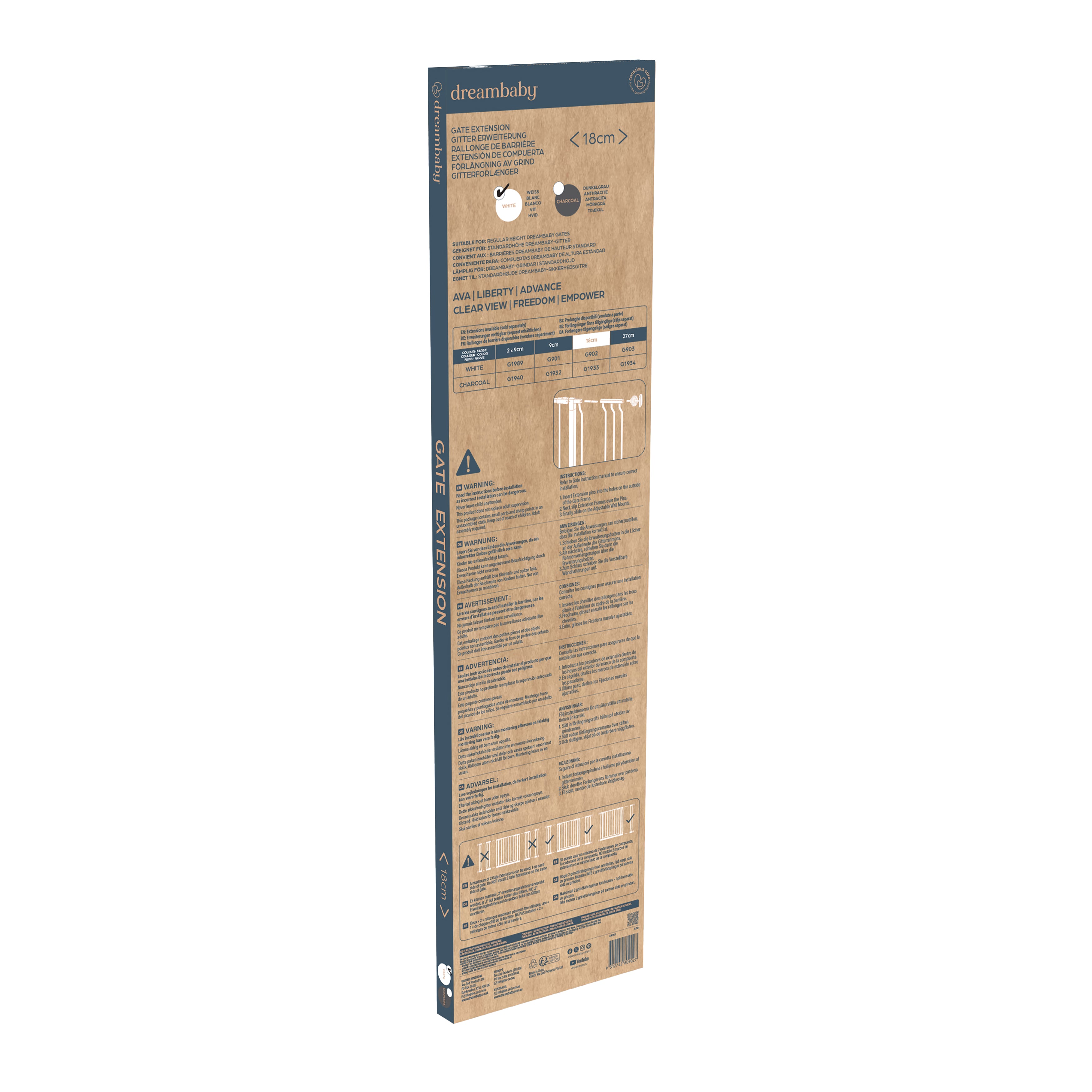 Liberty 18Cm Gate Extension - White