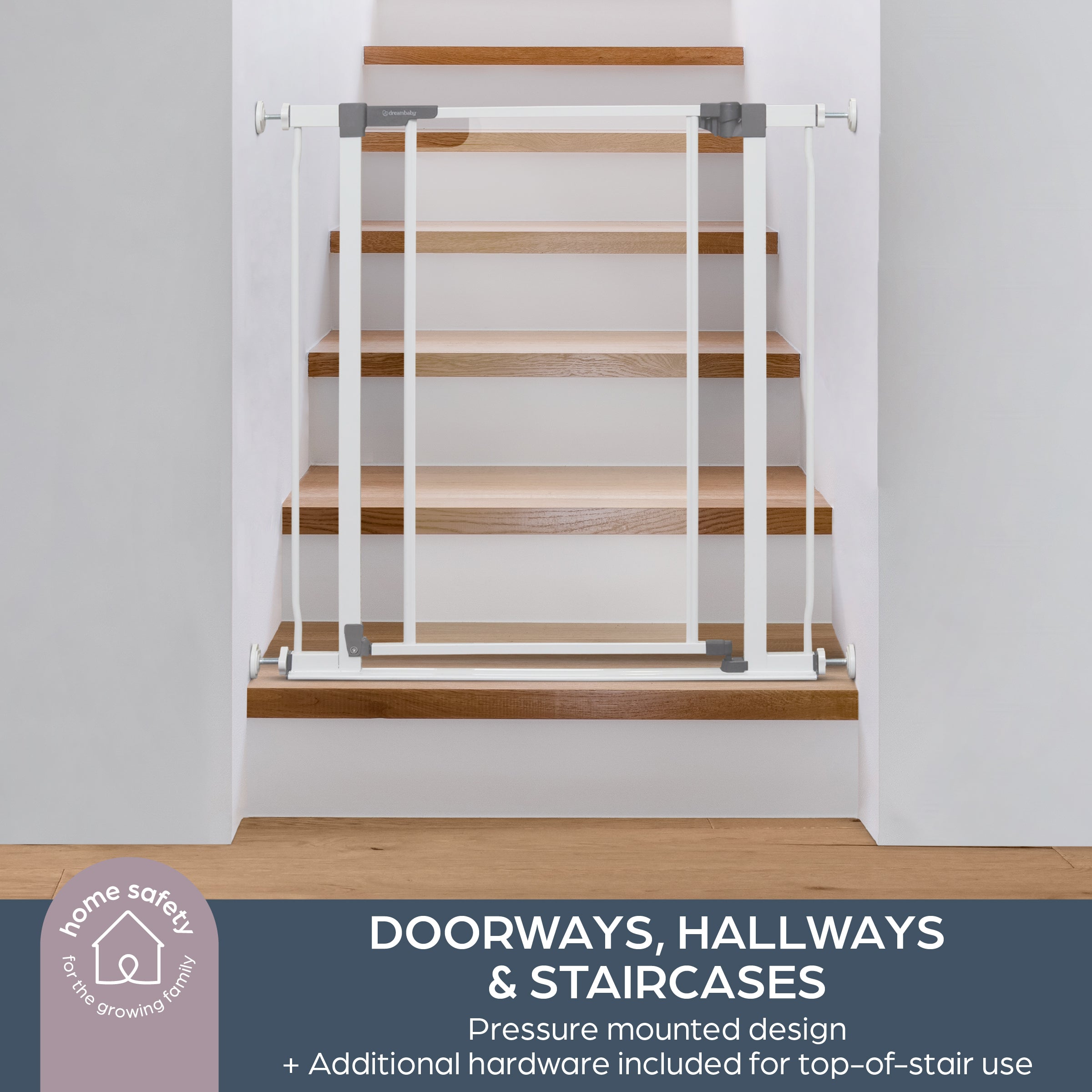 Clear View Low Rise Security Gate -  White