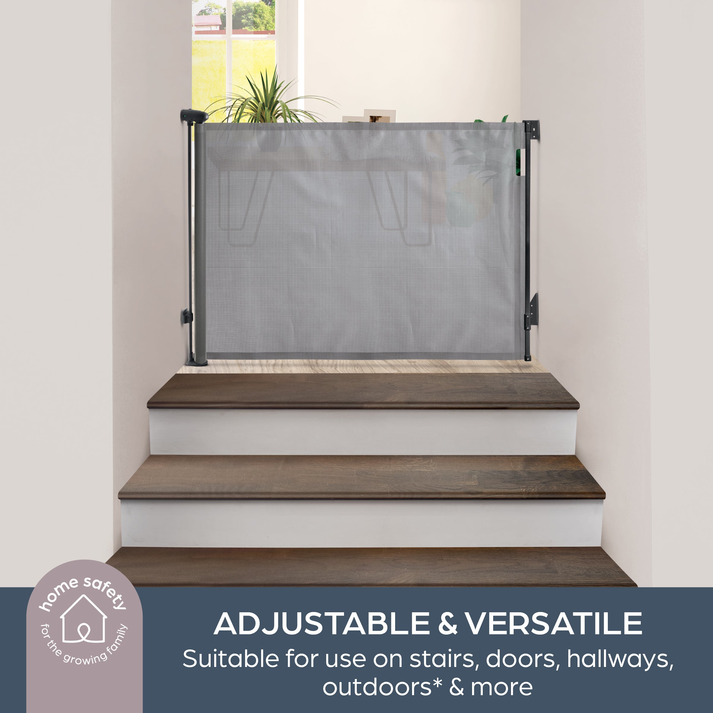 Dreambaby Hide and Glide Retractable Gate - Grey