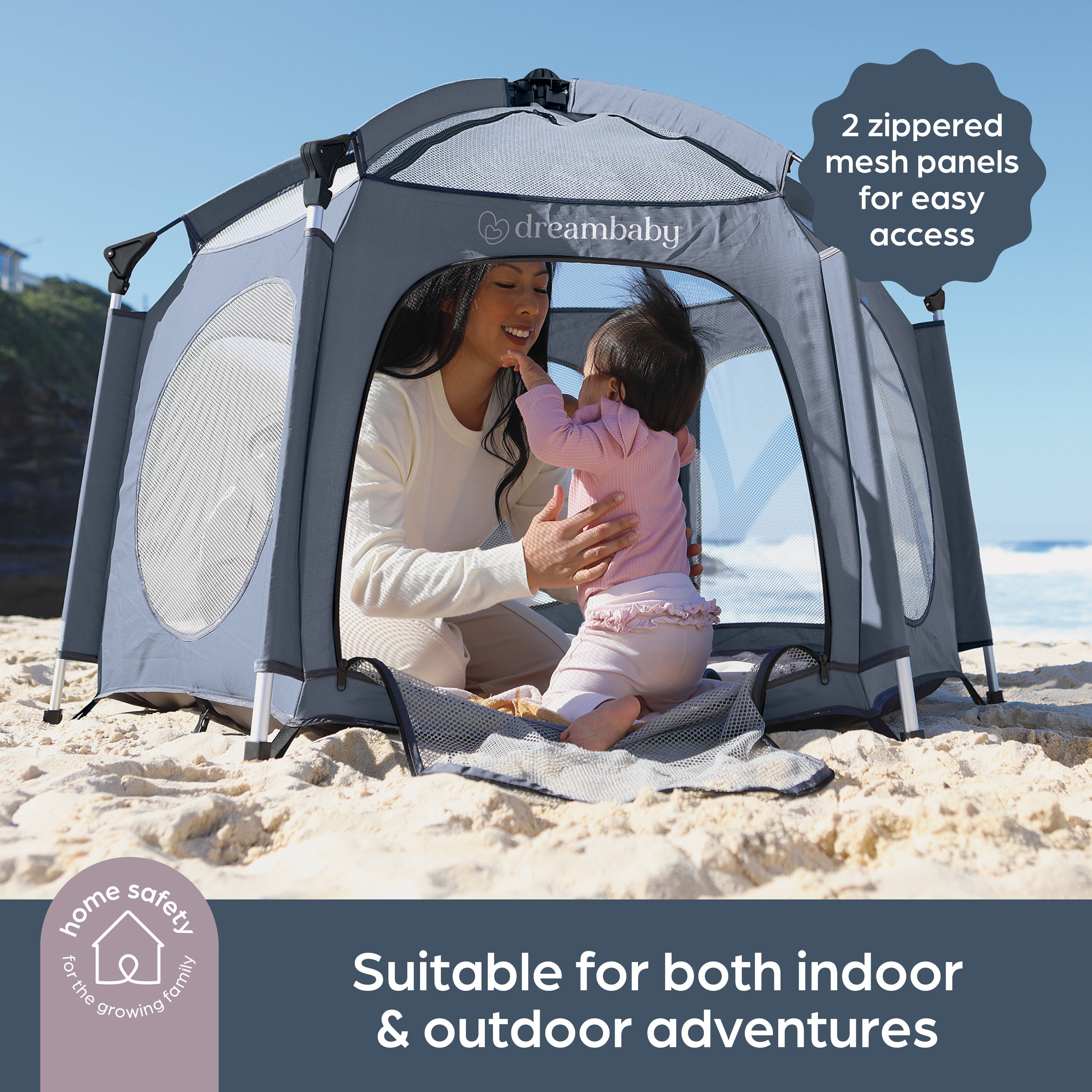 Adventure Playpen Blue/Grey