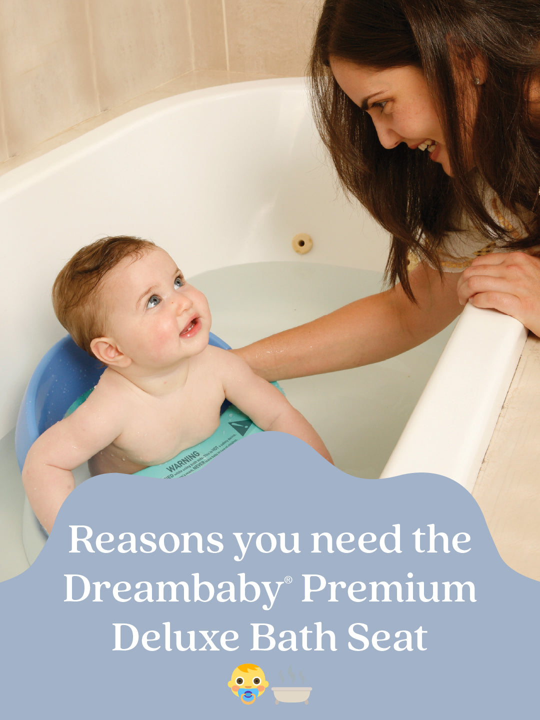 Premium Bath Seat - Aqua/Blue