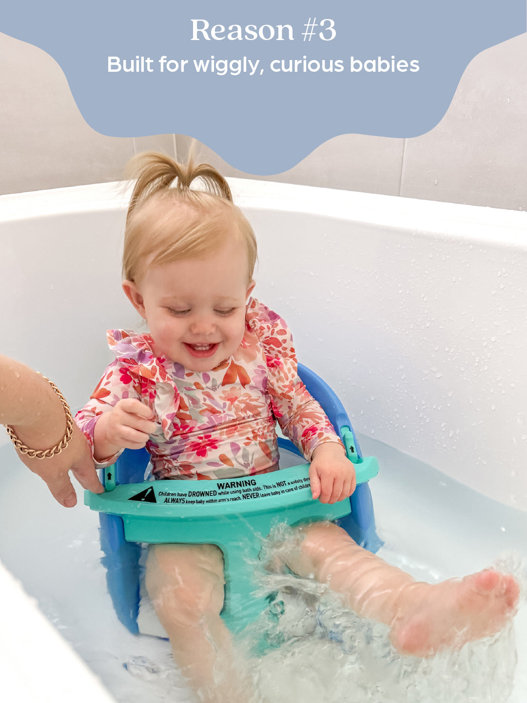 Premium Bath Seat - Aqua/Blue