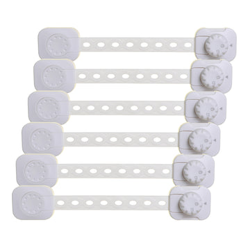 Twist ’N Lock® Multi-Purpose Adjusta-Latch® - 6 pack, White