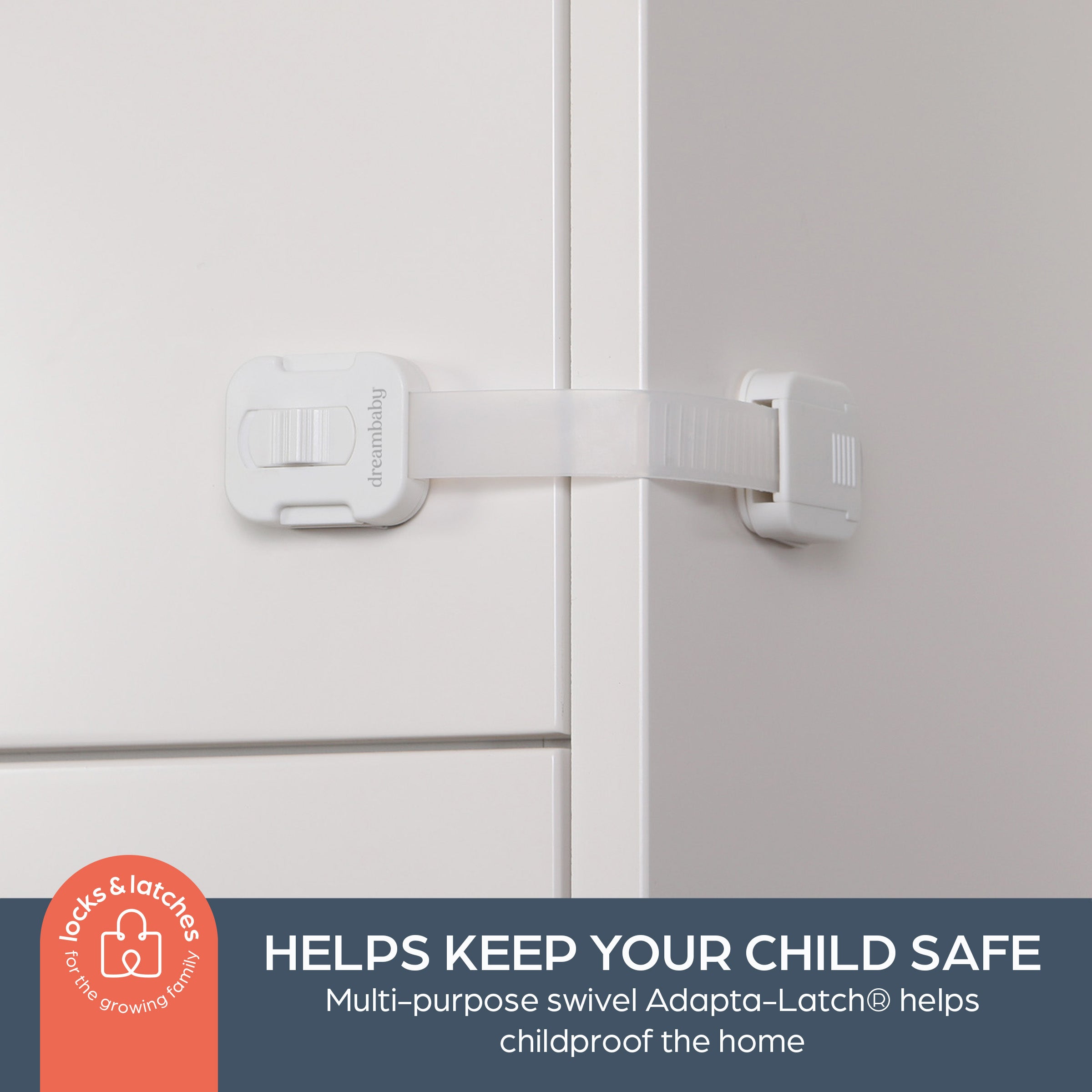 Multi-Purpose Swivel Adapta-Latch 5 Pack White