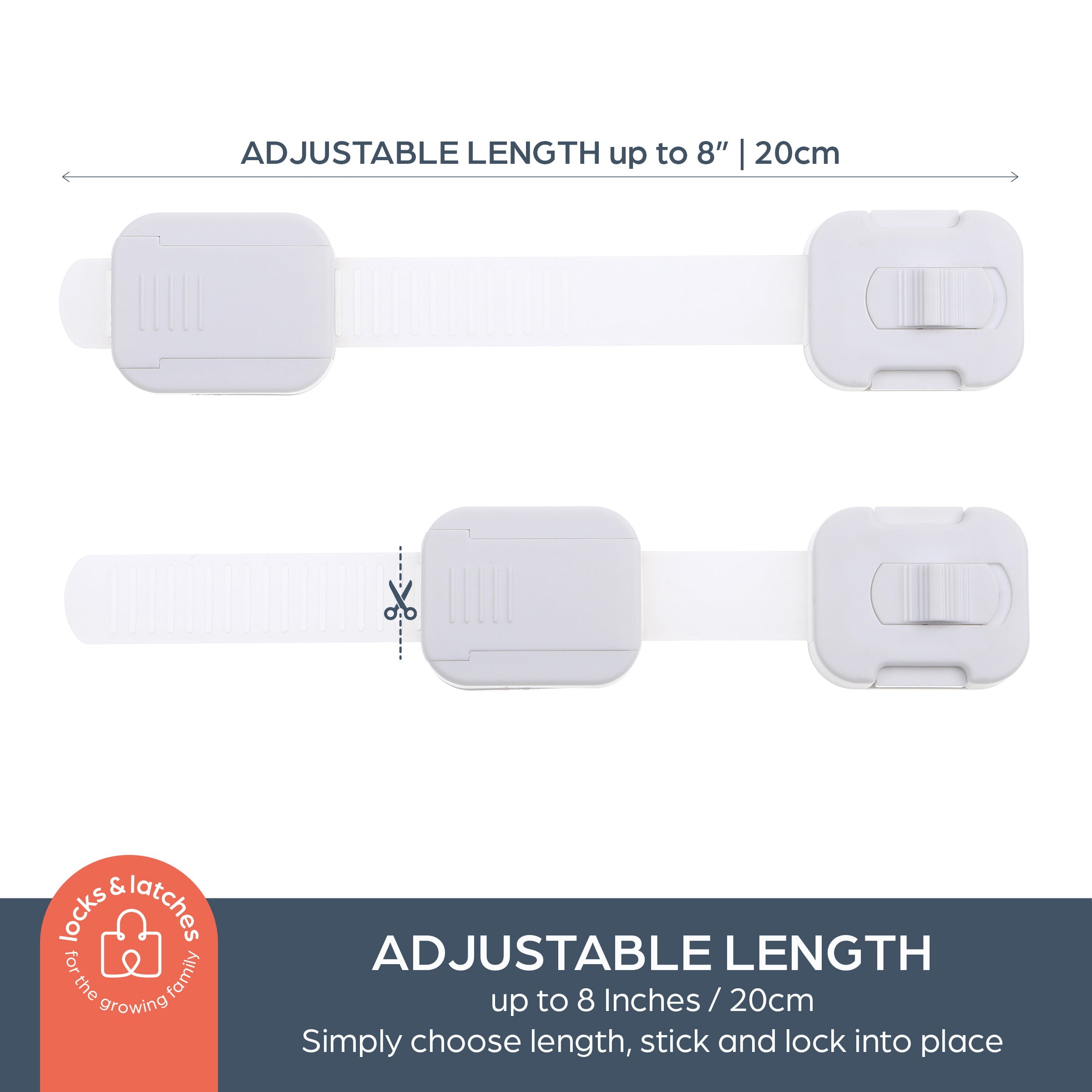 Multi-Purpose Swivel Adapta-Latch 5 Pack White