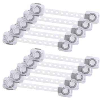 Dreambaby 10pk Dial It Multi Purpose Strap Latches - Grey