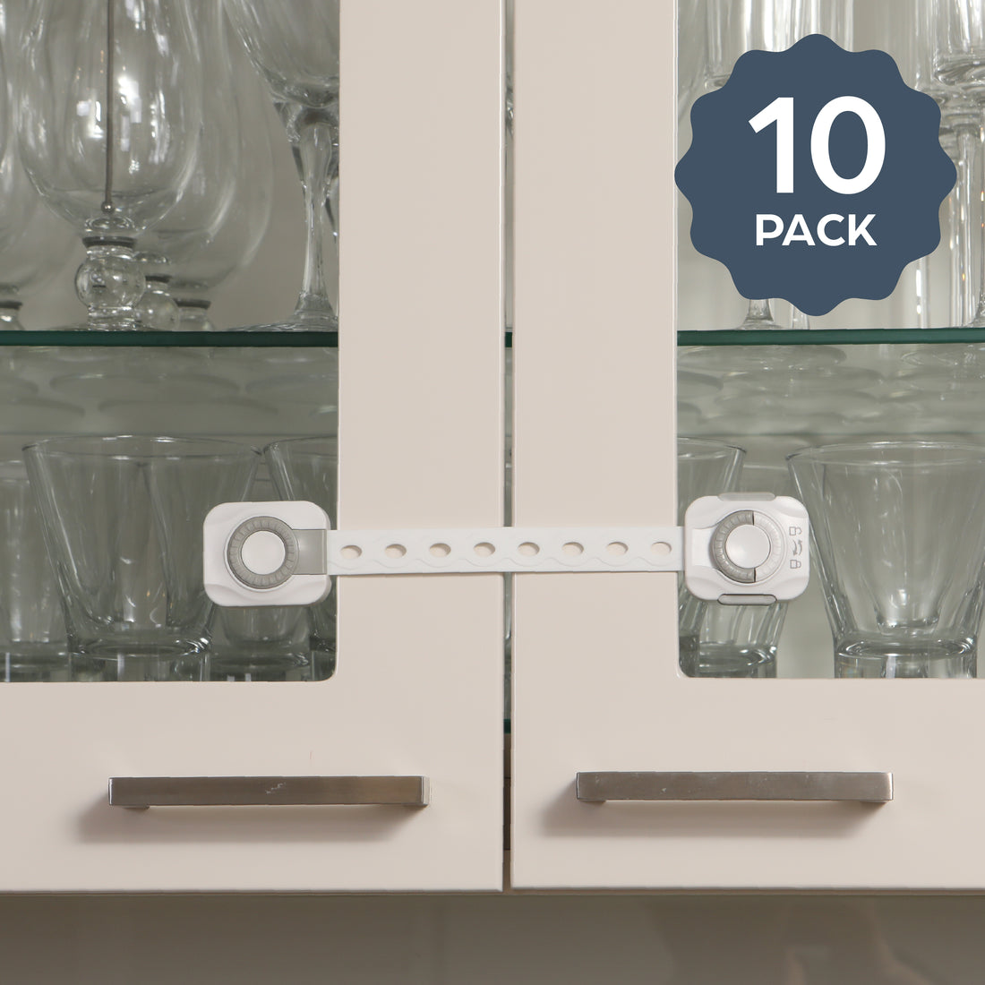 Dreambaby 10pk Dial It Multi Purpose Strap Latches - Grey