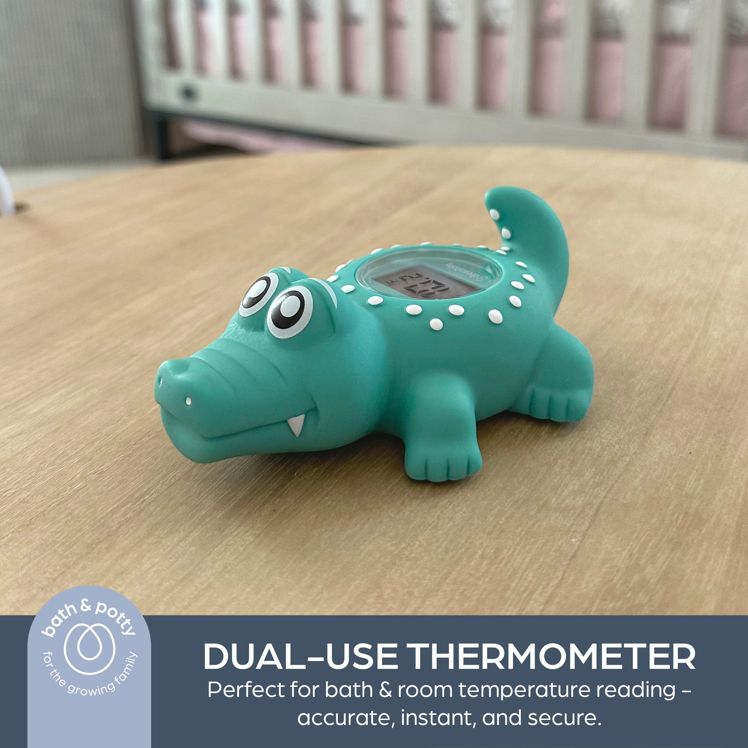Crocodile Bath & Room Thermometer