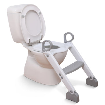 Step Up Toilet Trainer with Ladder - Grey
