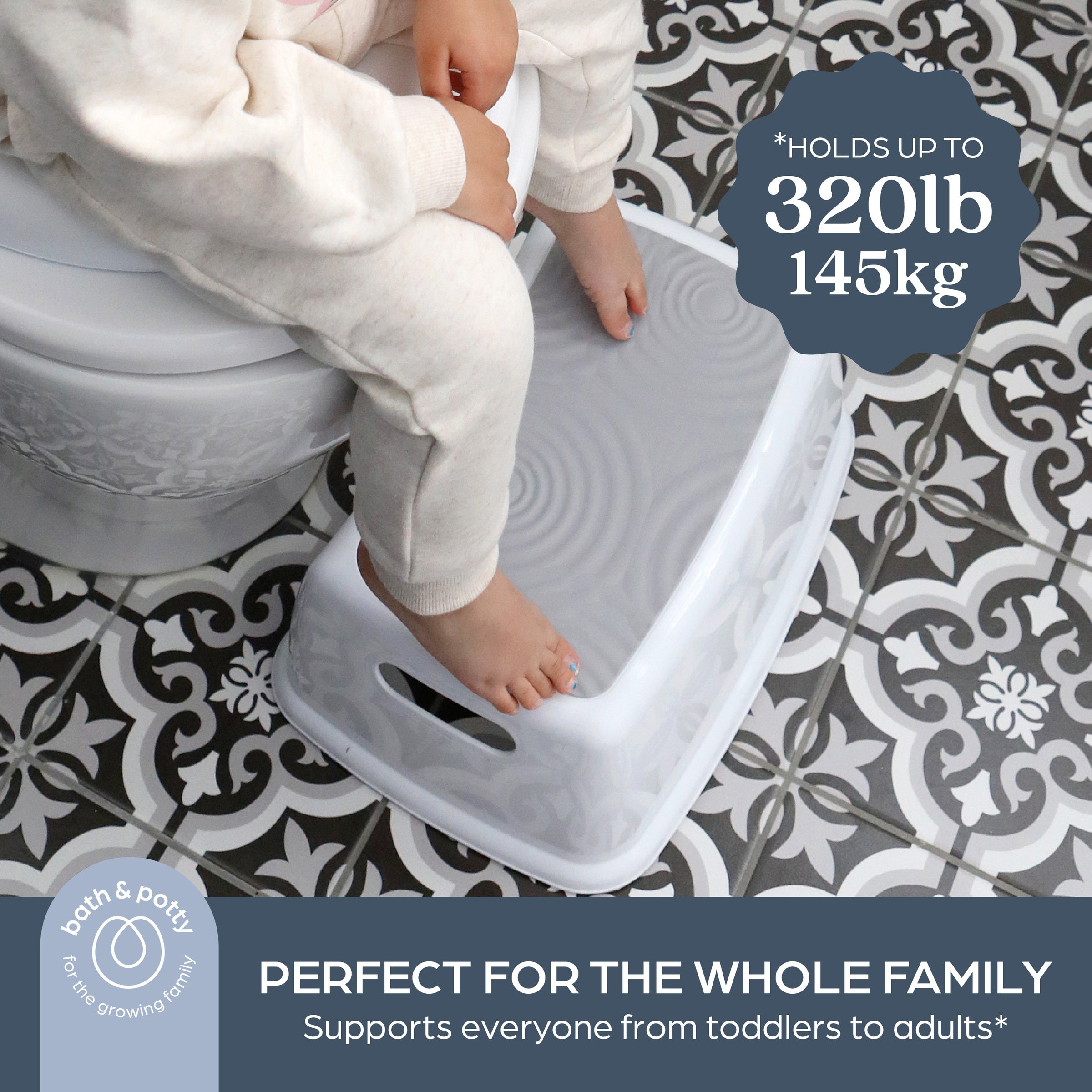 Toddler & Me Step Stool, Grey - 2 Pack