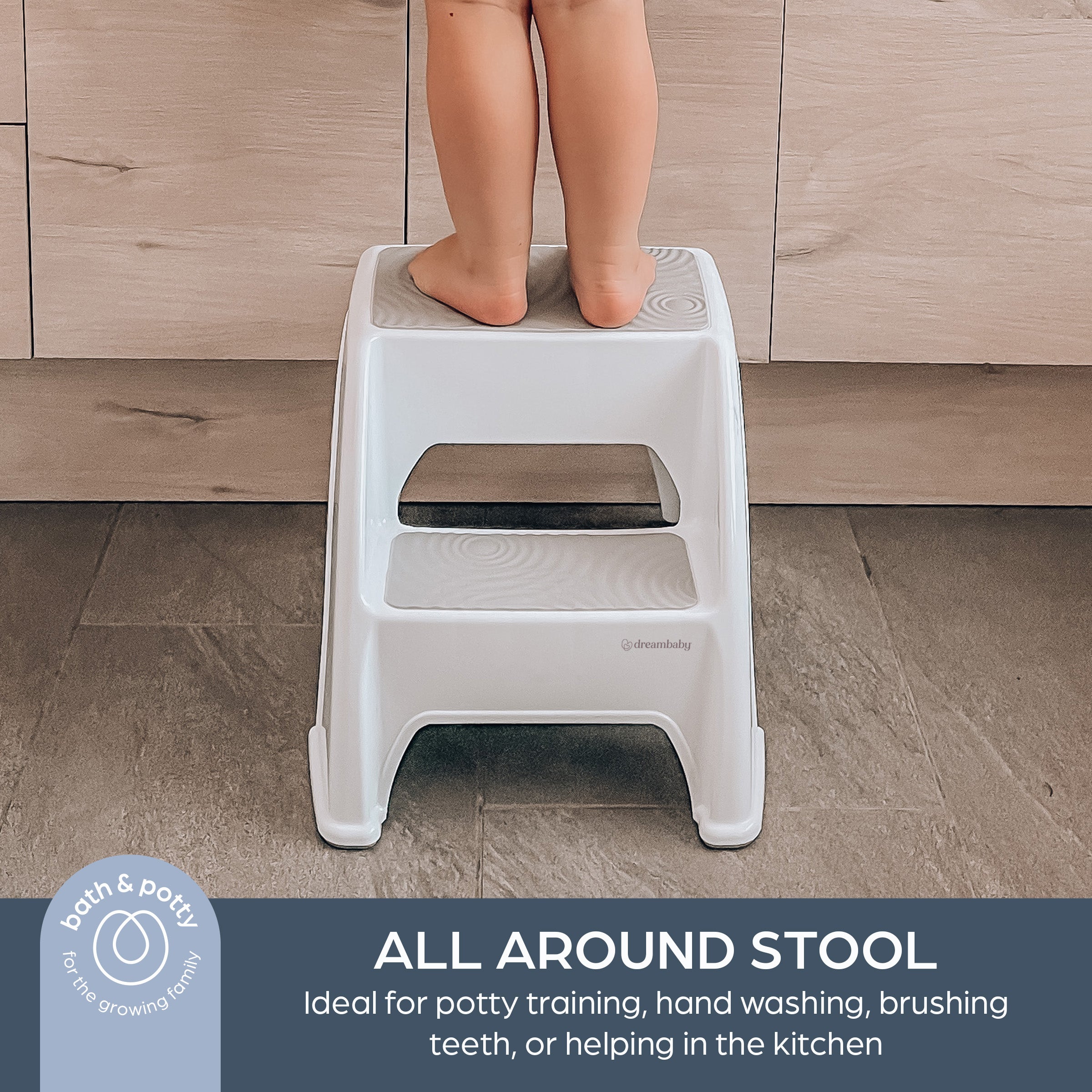 Toddler & Me™ 2 Step Stool - Grey