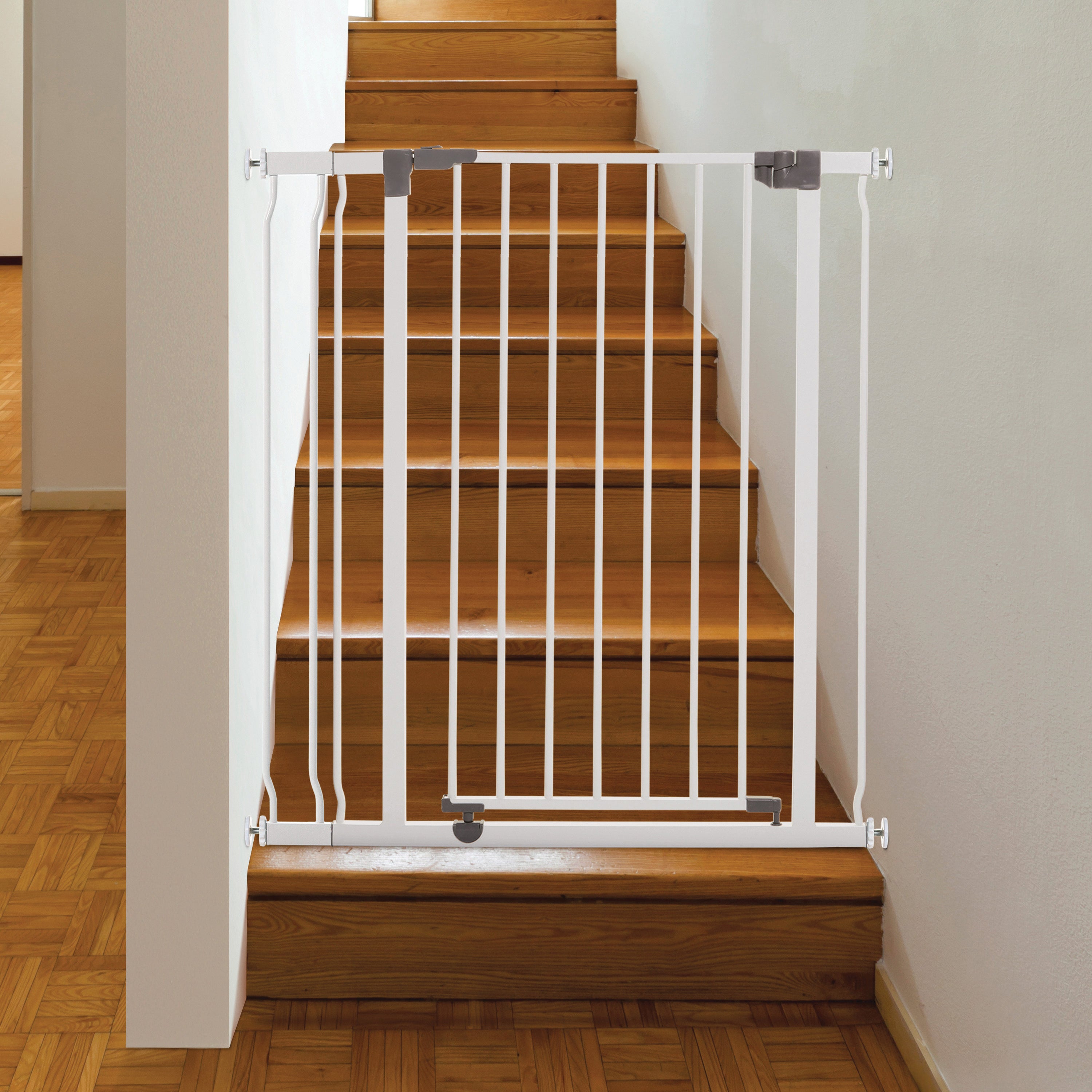 Liberty Extra Tall 29.5-36.5In Easy Close Metal Baby Gate - White