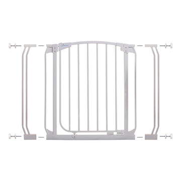 Chelsea 28-39in Auto Close Metal Baby Gate - White
