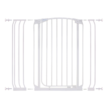 Chelsea Extra Tall 28-42.5in Auto Close Metal Baby Gate - White