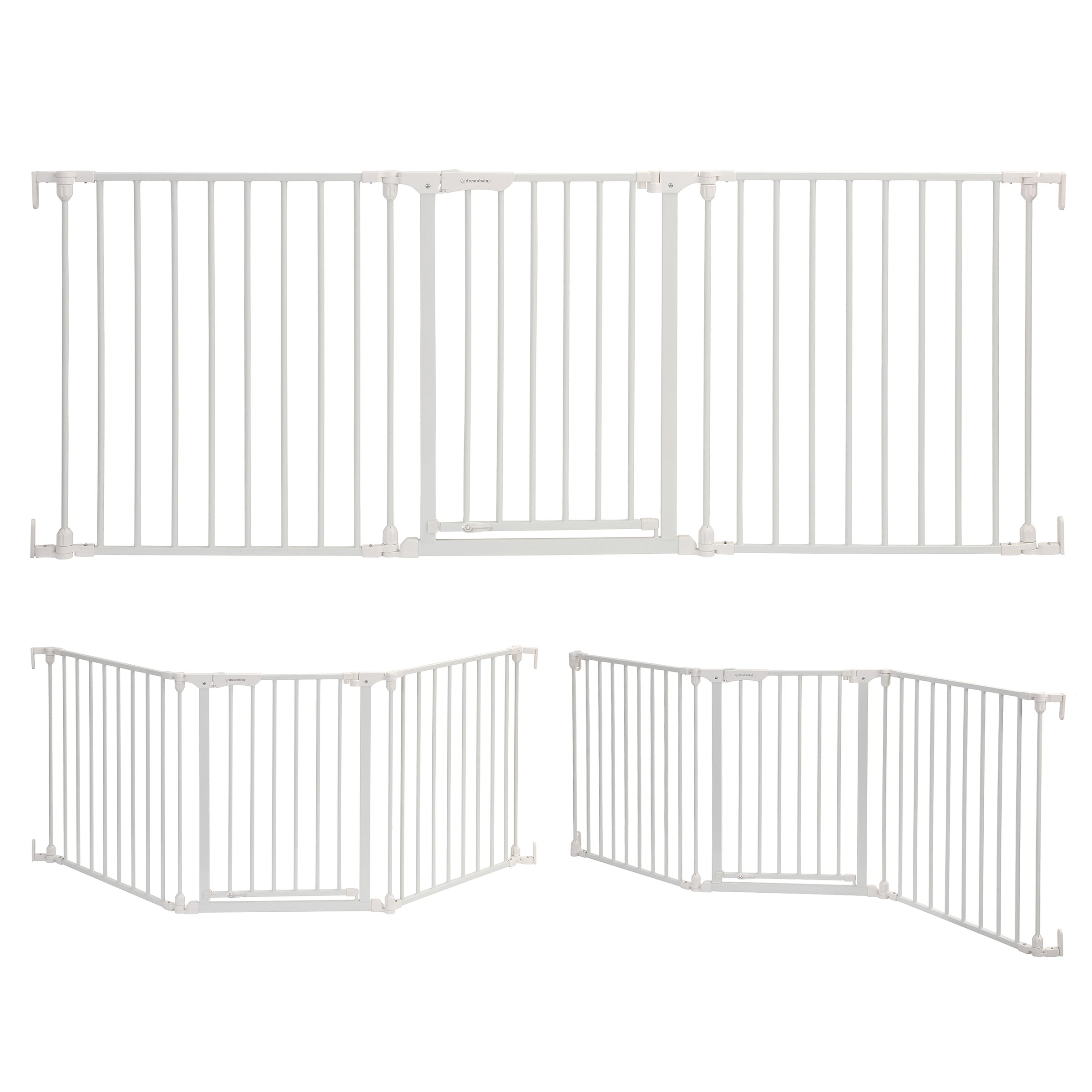Dreambaby Discovery 76.5" Extra Wide 3 Panel Adapta-Gate® - White