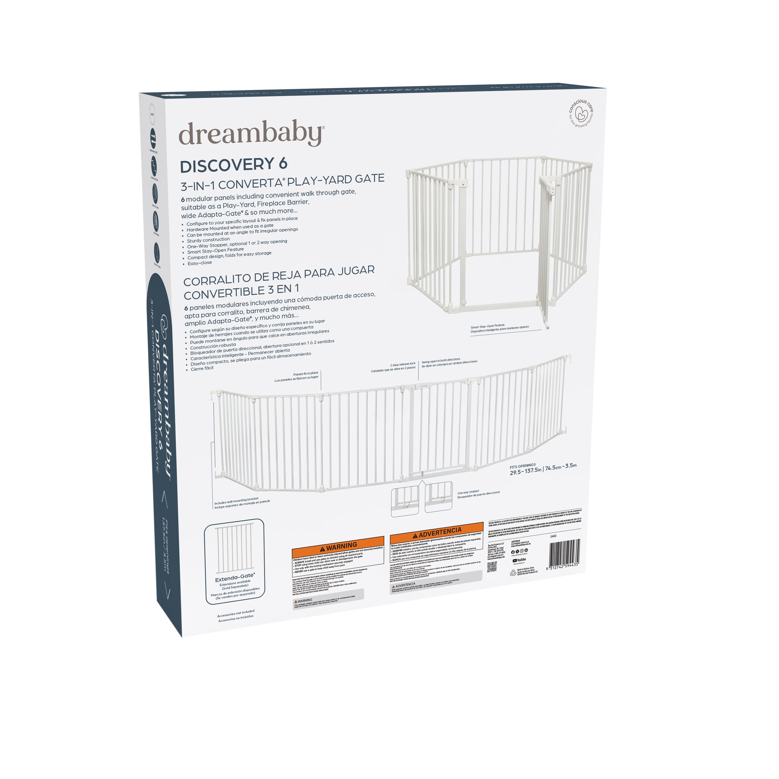 Discovery 6 Converta 3-in-1 Play-Pen - White
