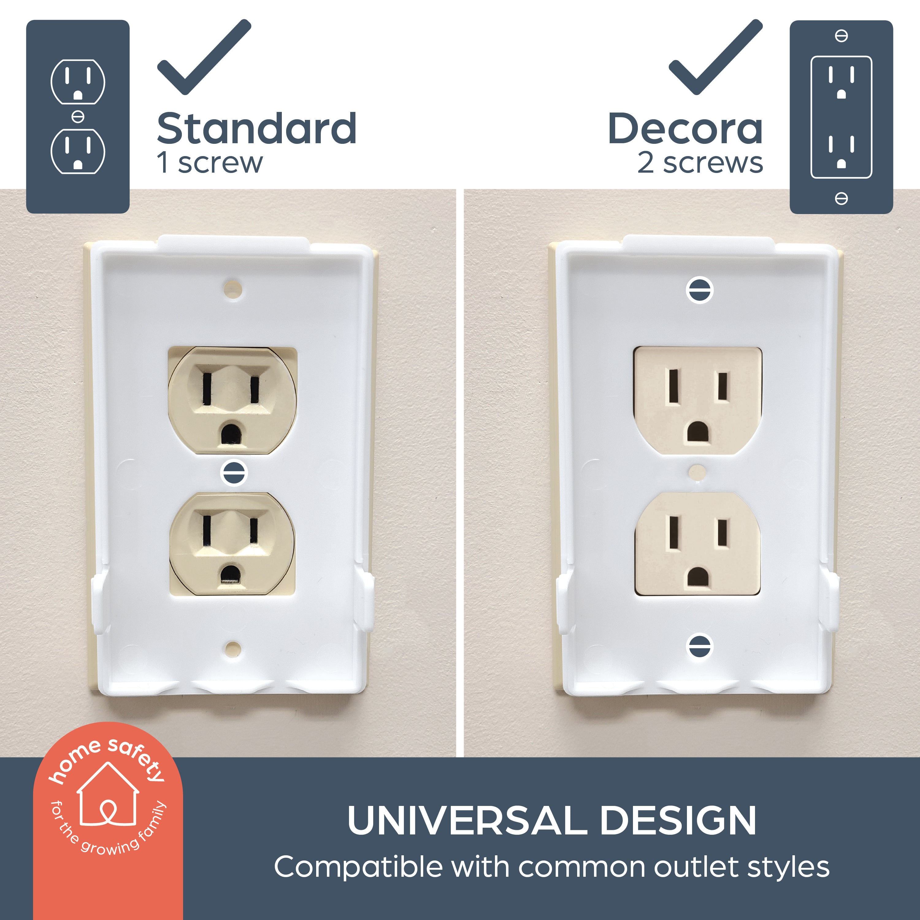 Ezy-Fit Plug & Electrical Outlet Cover - 2 Pack