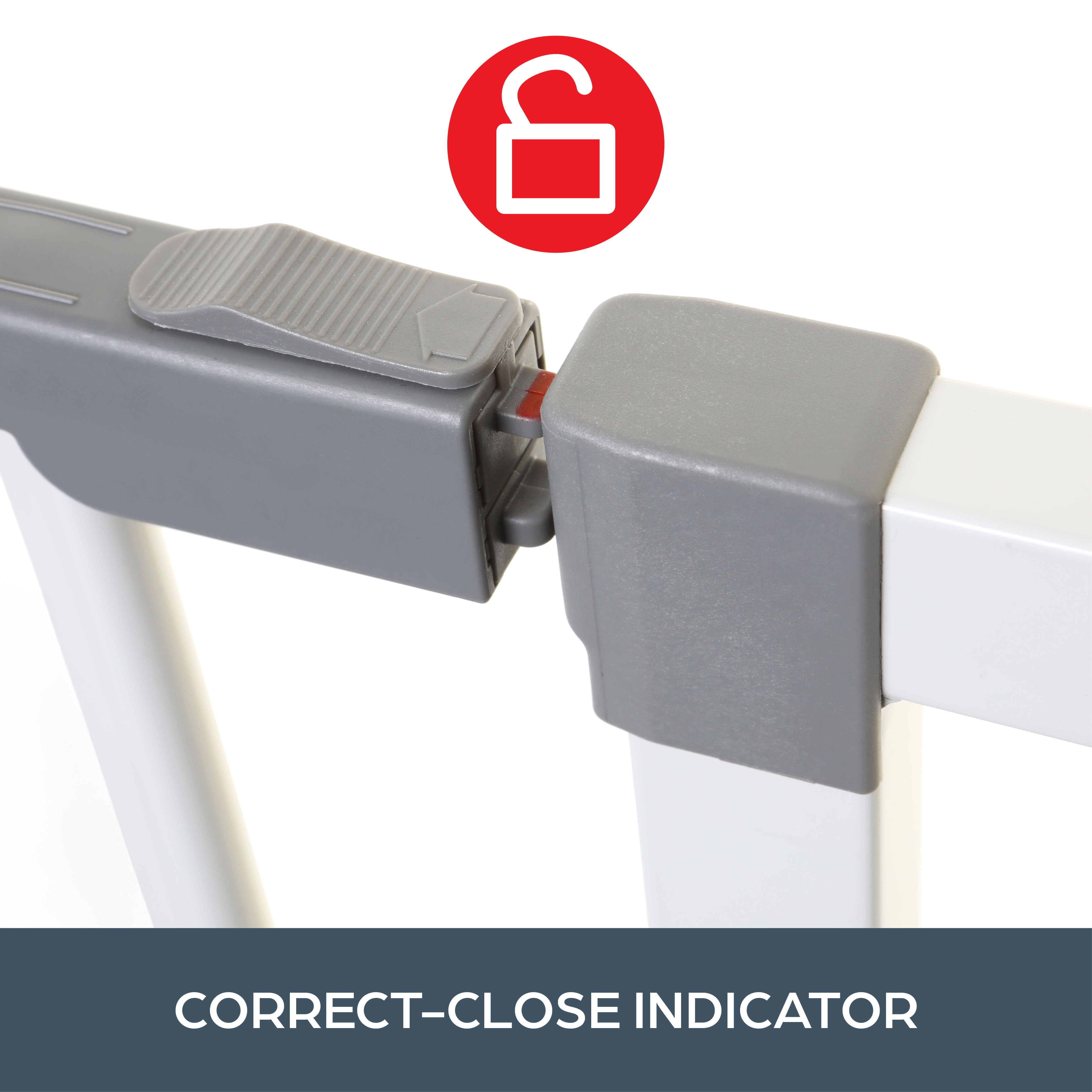 Liberty Security Gate With Smart Stay-Open Feature- White