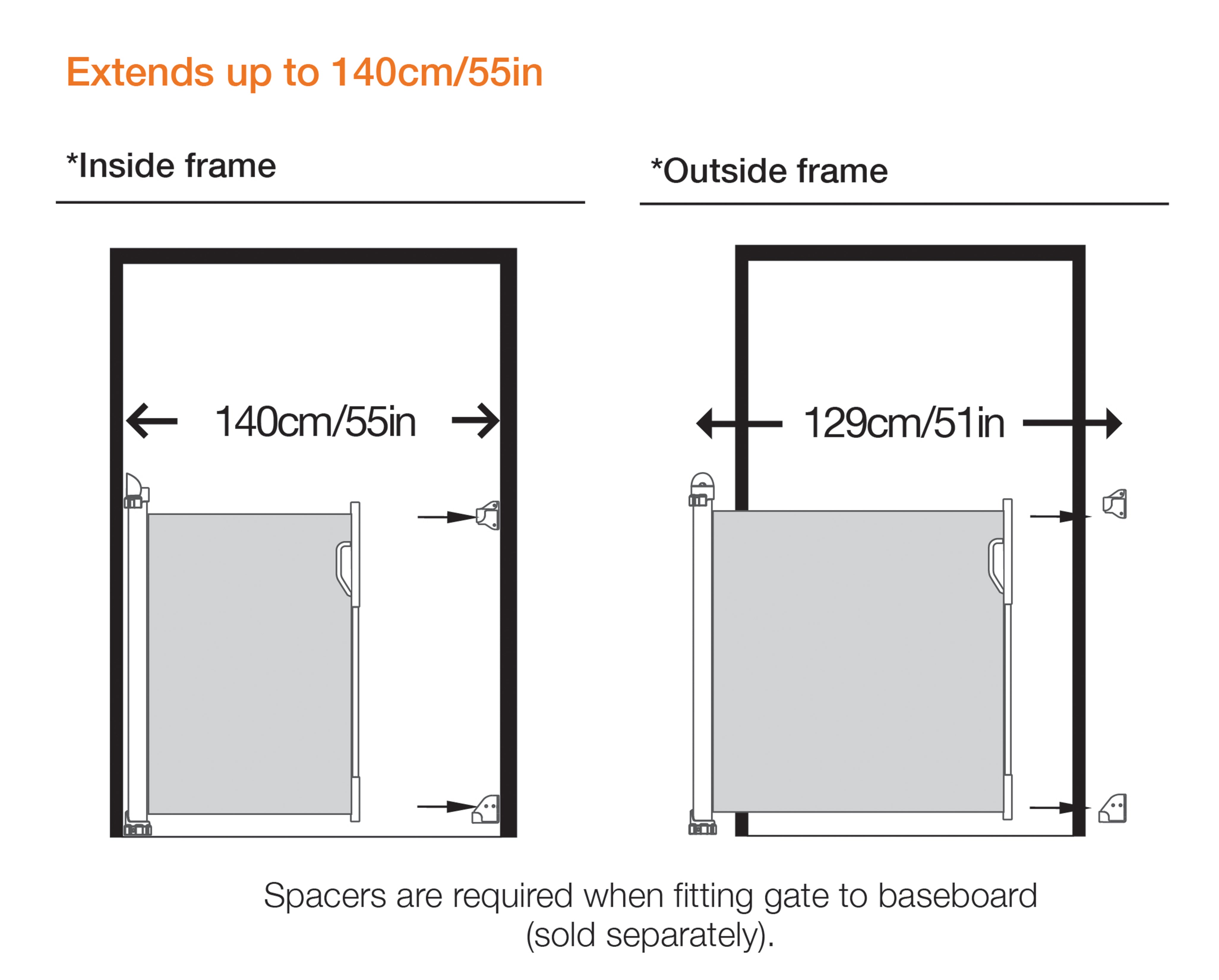 Retractable Gate - Grey