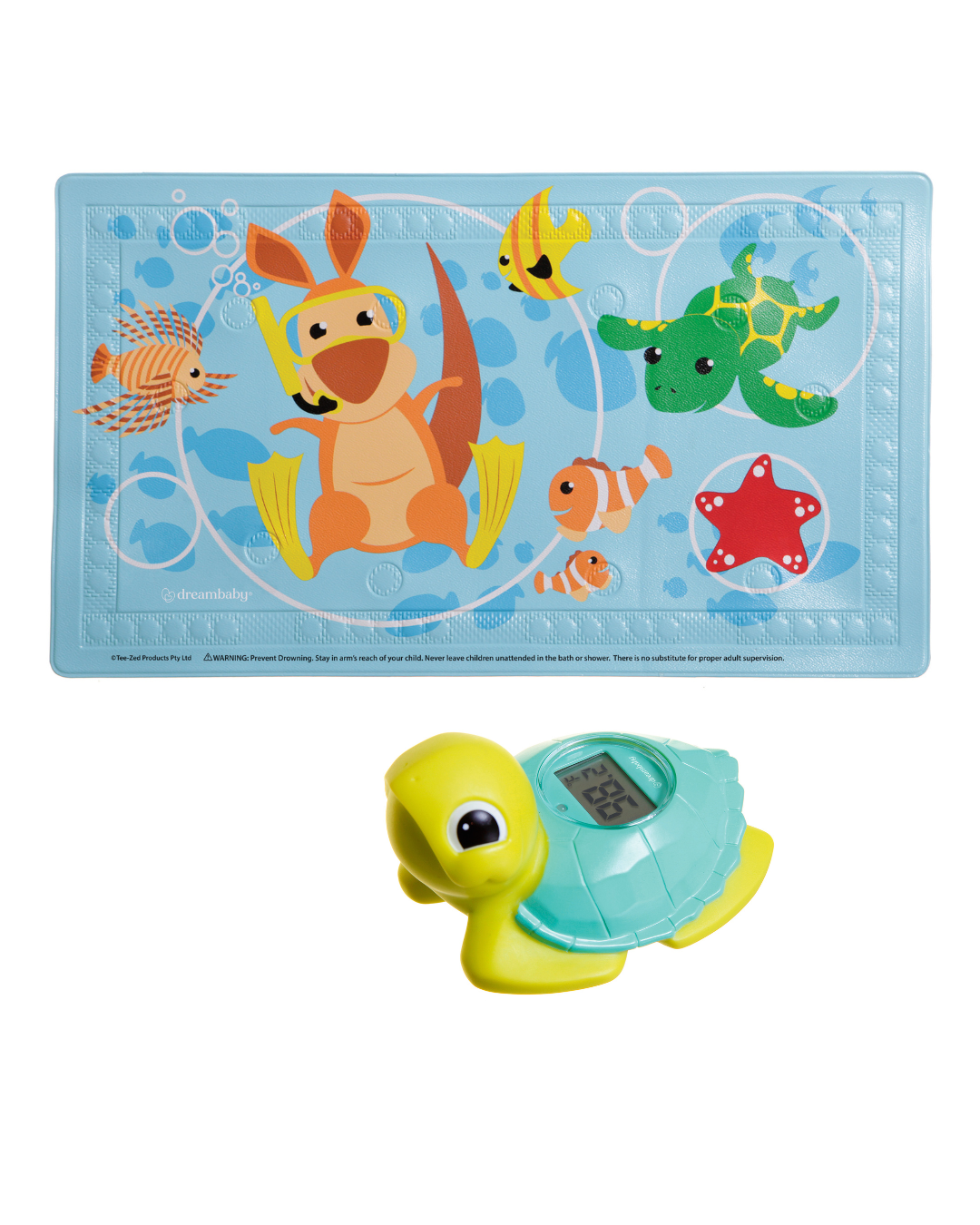 Bath Safety Kit - Bath Mat and Turtle Thermometer