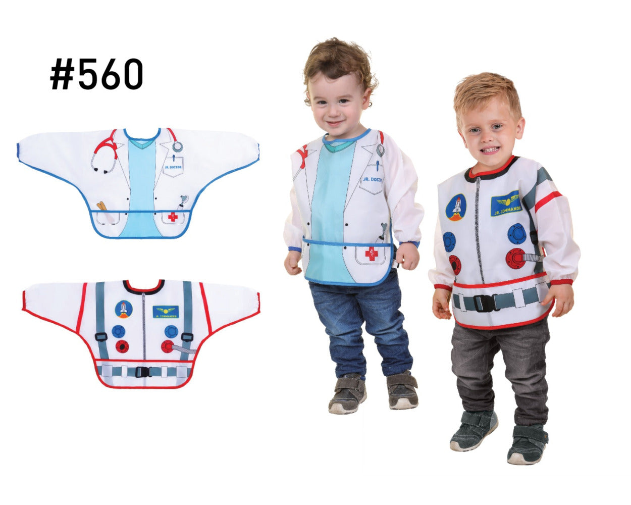 Character Bibs/Smocks with Sleeves - Zookeeper & Doctor