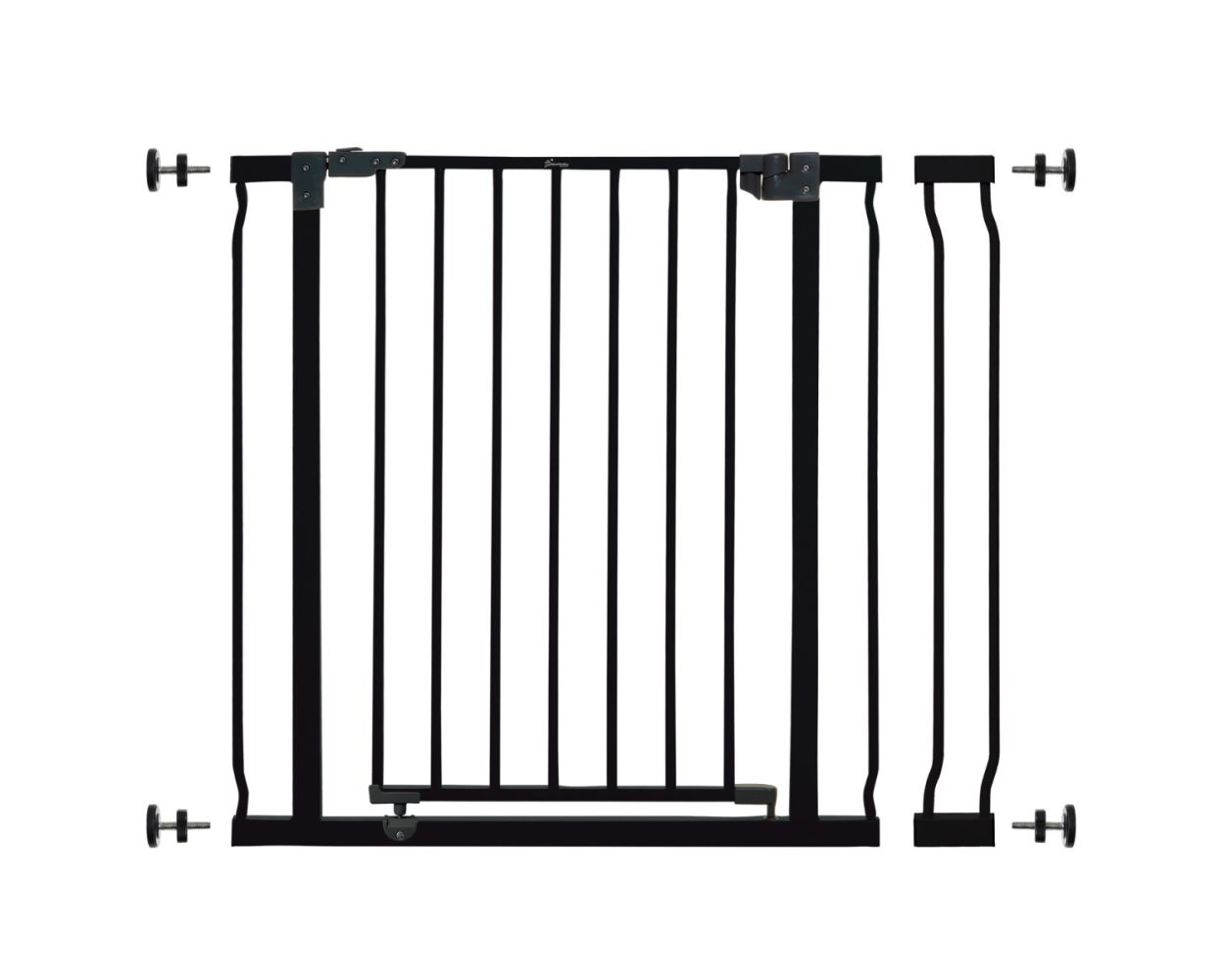 Liberty 29.5-36.5In Easy Close Metal Baby Safety Gate - Black