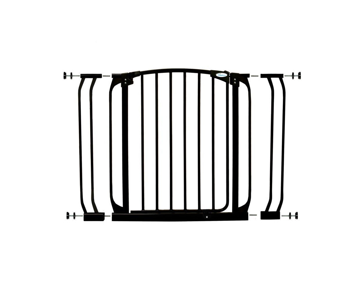 Chelsea 28-39in Auto Close Metal Baby Gate - Black