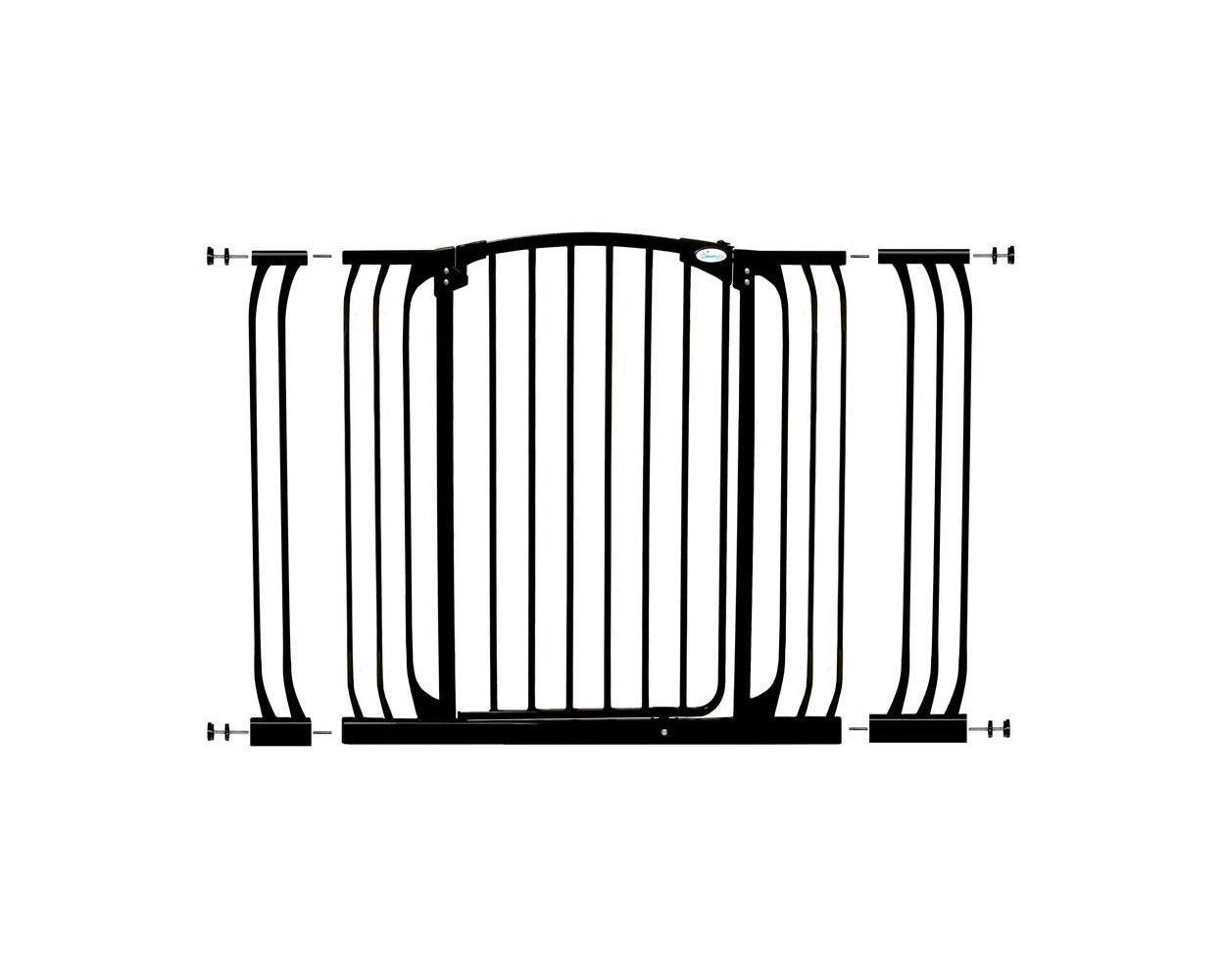 Chelsea Xtra-Tall & Xtra-Wide Black Gate Extension Set (1 Gate 2 Extensions)