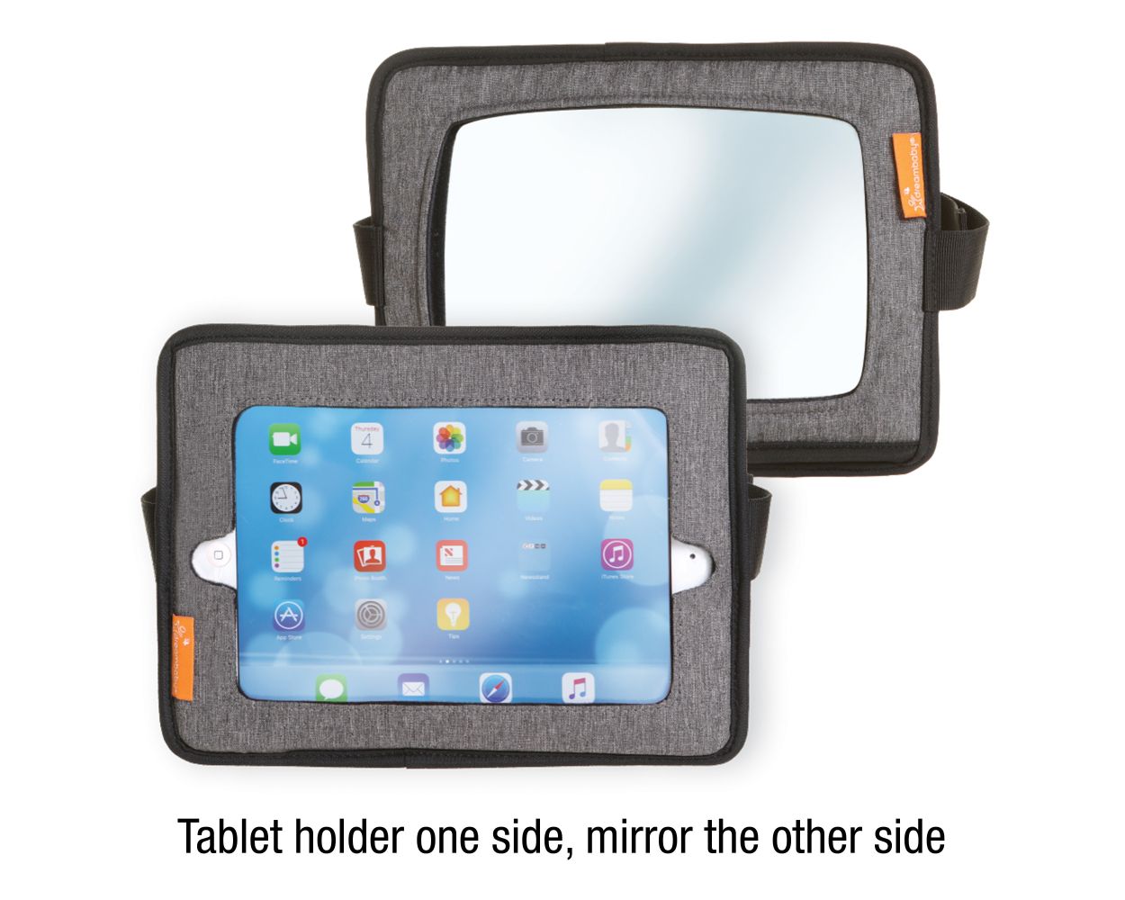 Car black seat tablet holder & mirror